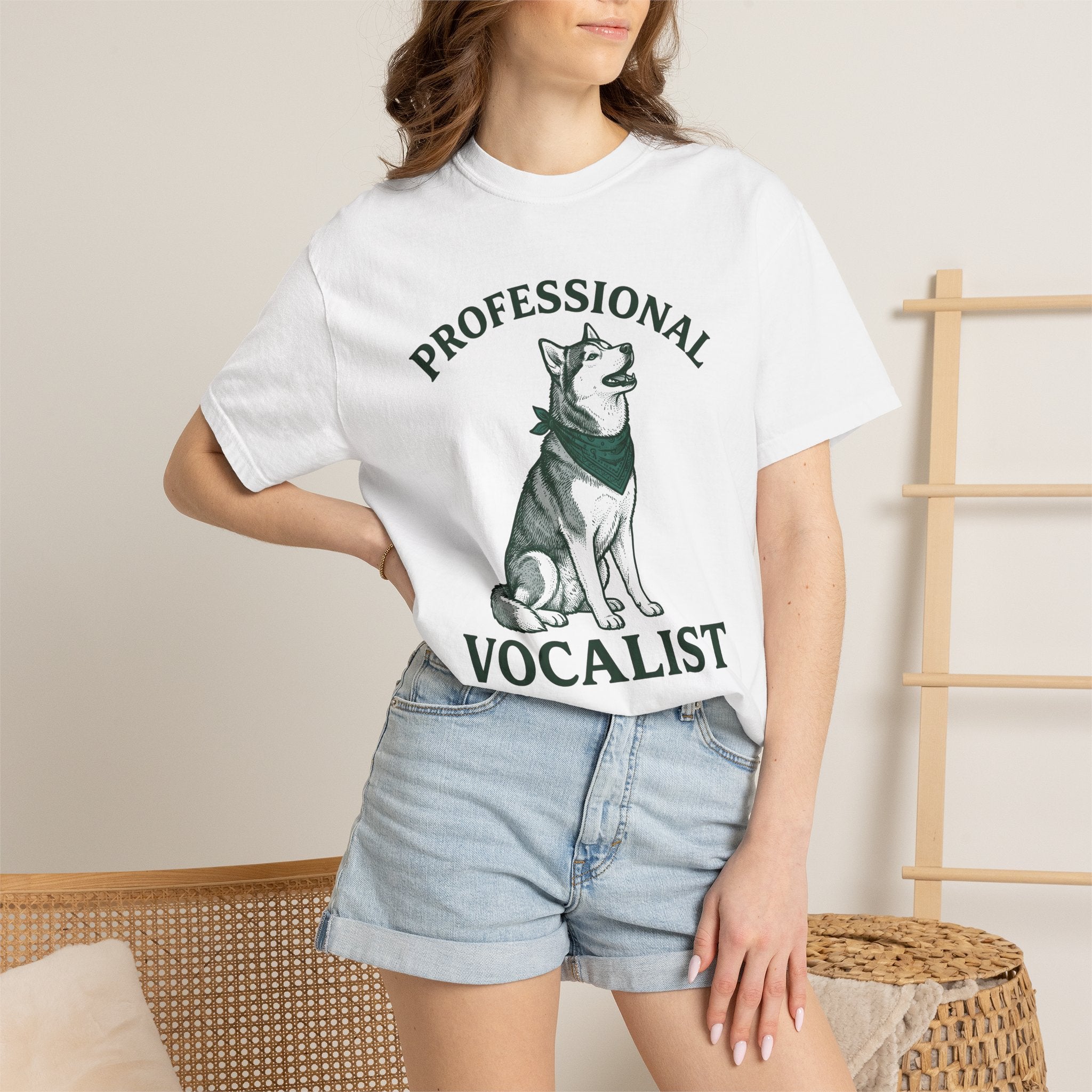 Husky Puppy Shirt Dog Animal Gift Women Retro Tee Siberian Husky T-Shirt Dog Fan Canine Graphic Tshirt Sketch Scarf Tshirt