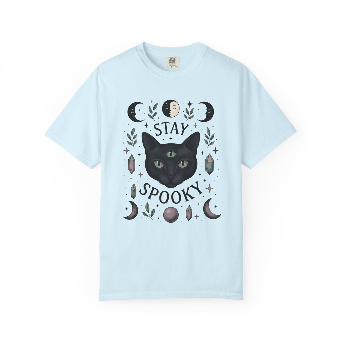 Mystical Cat Shirt Boho Chic Esoteric Unisex Gift Bohemian Tee Cat T-Shirt
