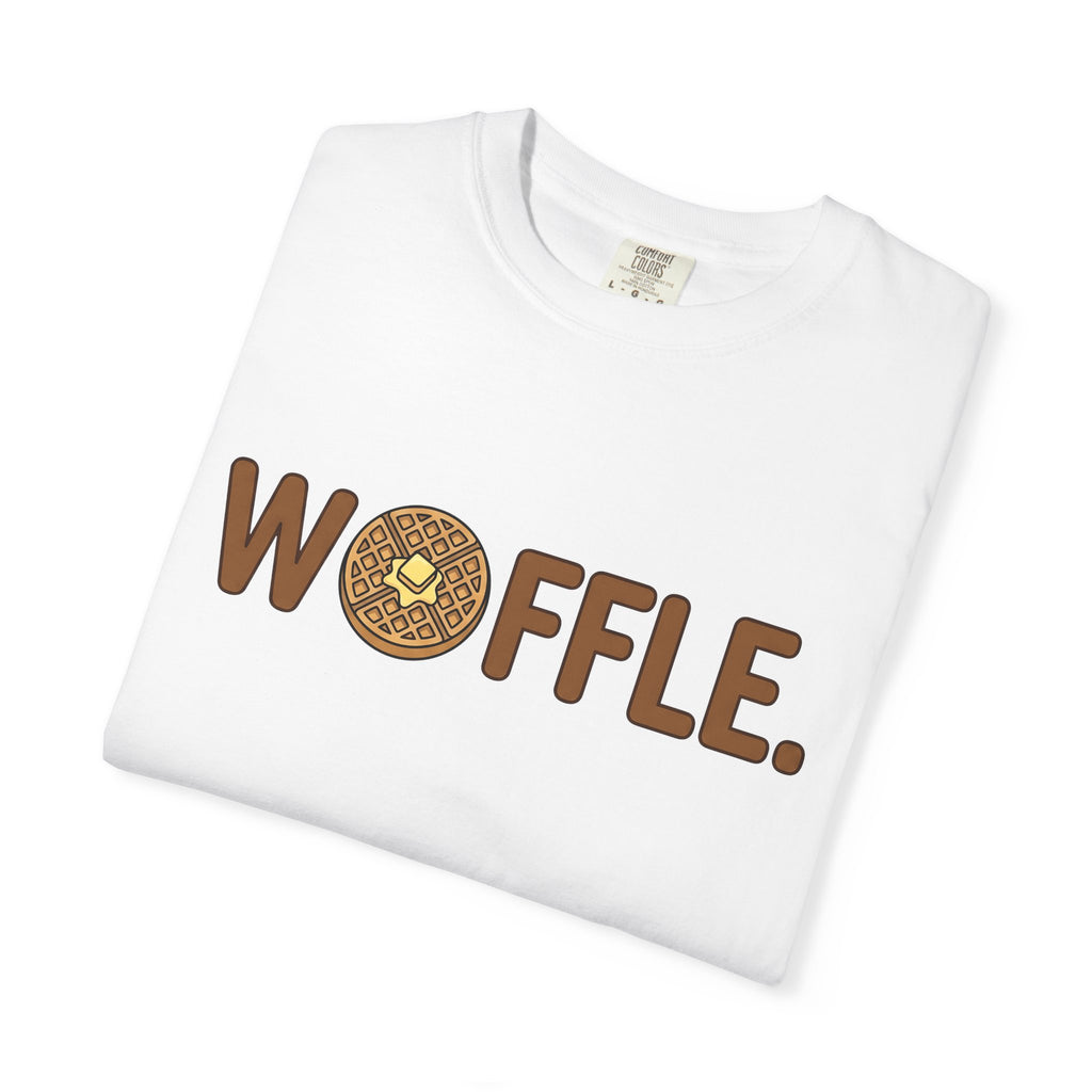 Waffle Illustration Shirt Desserts Brunch Gift Women Cartoon Tee Waffle T-Shirt Sweets Fan Cartoony Tshirt Breakfast Graphic Clean Spread