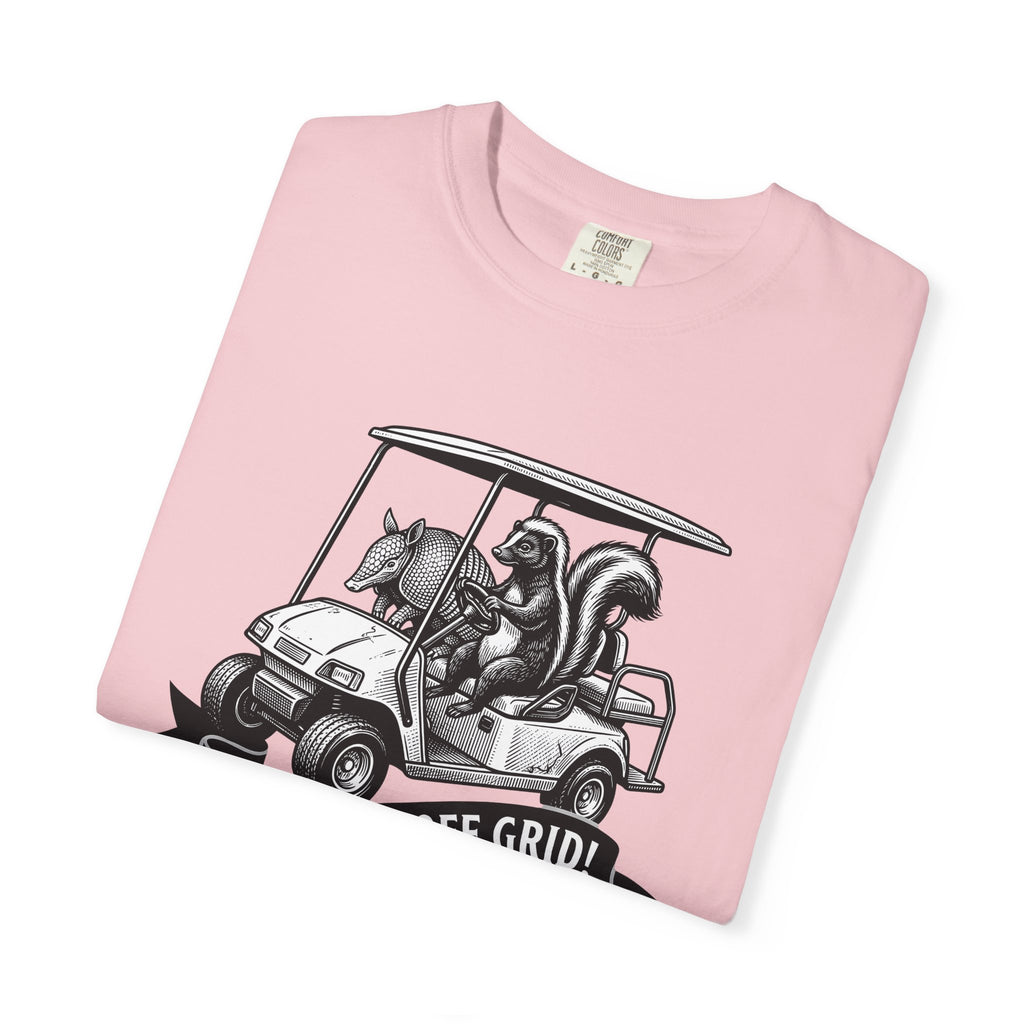 Wildlife Golf Cart Shirt Boho Chic Travel Gift Women Retro Tee Golf Cart T-Shirt Bohemian Fan Vintage Tshirt Adventure Graphic Sketch Flag