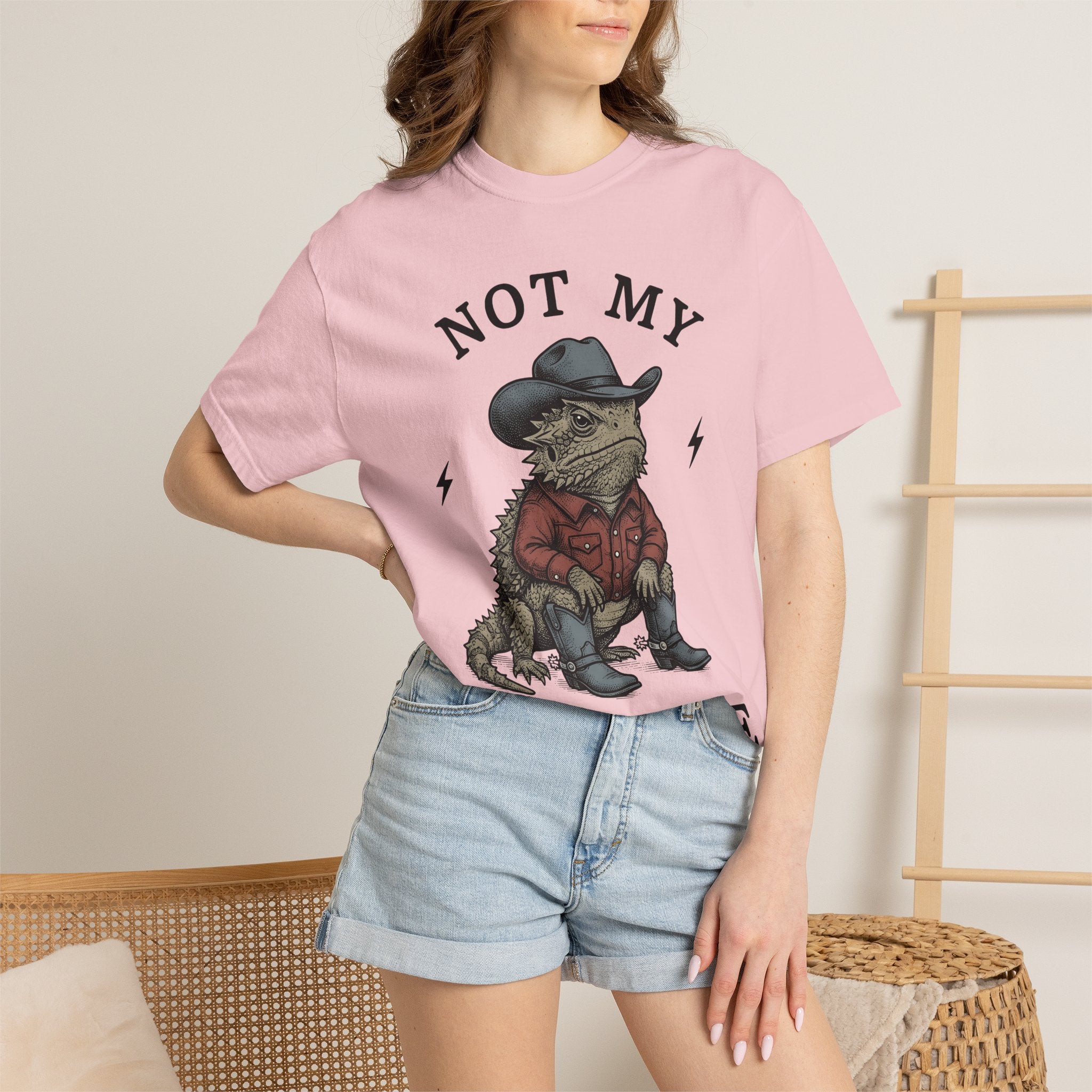 Lizard Cowboy Shirt Animals Western Gift Women Vintage Tee Gecko T-Shirt Reptile Fan Retro Tshirt Rodeo Graphic Hand Drawn Cowboy Hat Tshirt