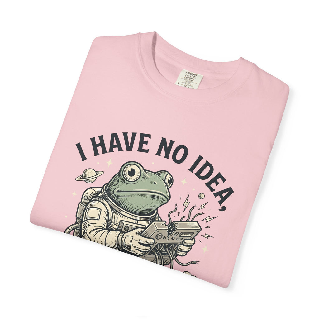 Astronaut Frog Shirt Funny Planets Gift Women Cartoon Tee Space Frog T-Shirt Comedy Fan Cartoonish Tshirt Galaxy Graphic Doodle