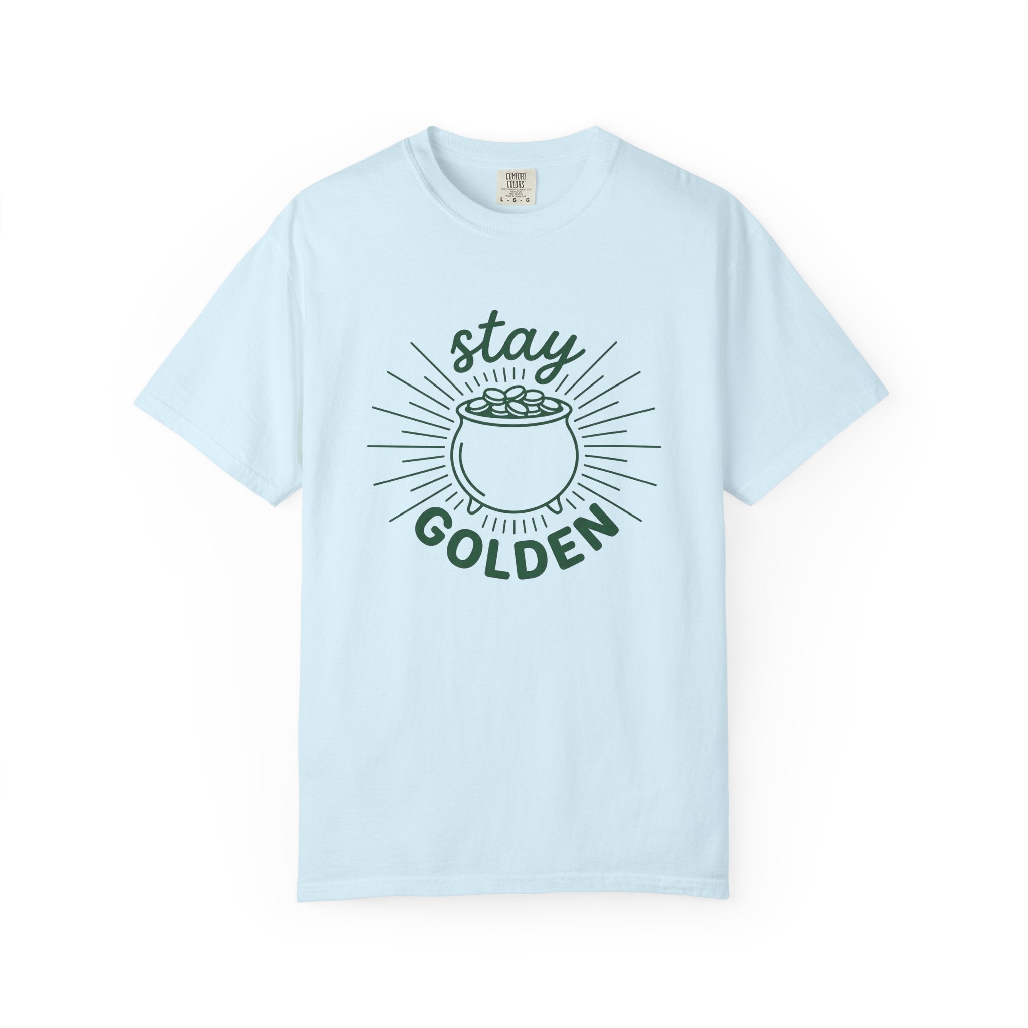 Coin Pot Shirt St Patrick's Day Prosperity Gift Women Drawing Tee Treasure T-Shirt Luck Fan Illustration Tshirt Sleek Shiny Coins Tshirt
