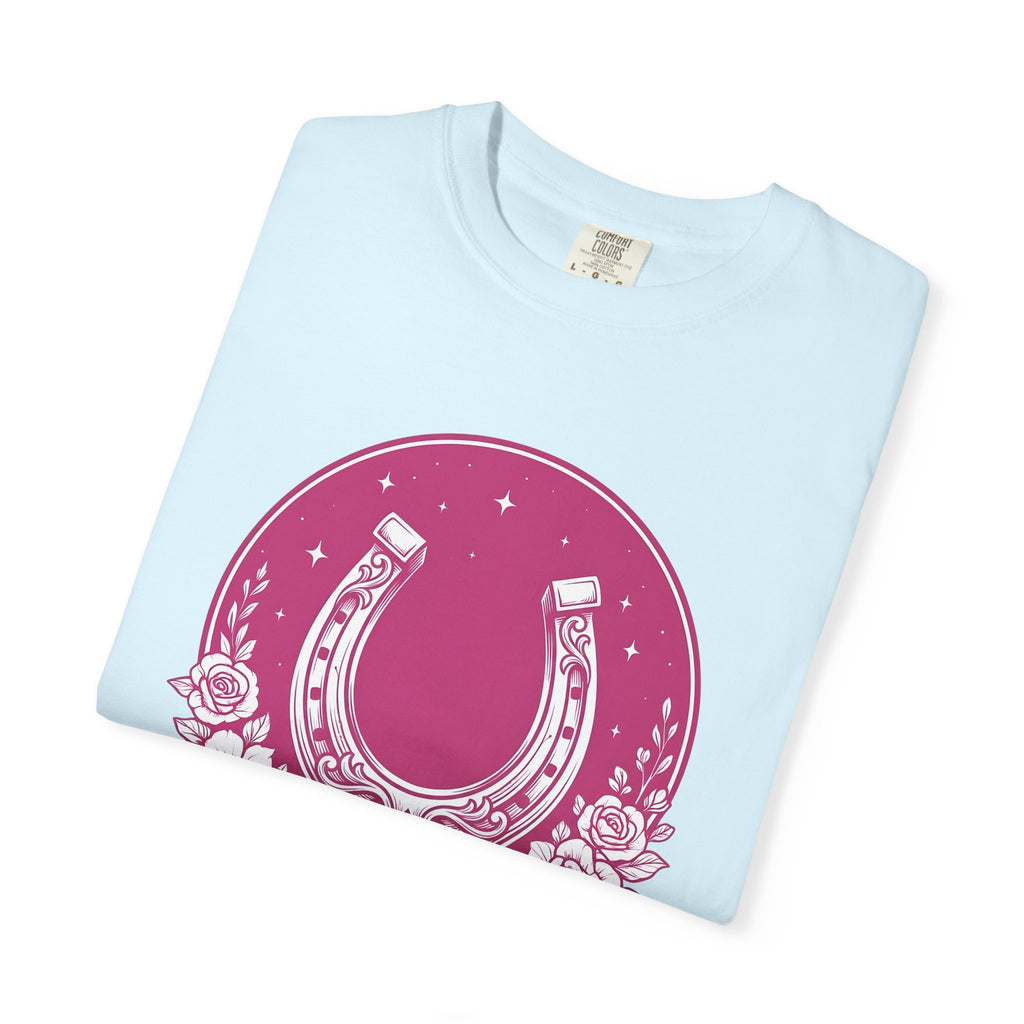 Floral Horseshoe Shirt Cowgirl Rodeo Gift Women Hippie Tee Horseshoe T-Shirt Cowgirl Fan Bohemian Tshirt Rodeo Graphic Antique Shining Star
