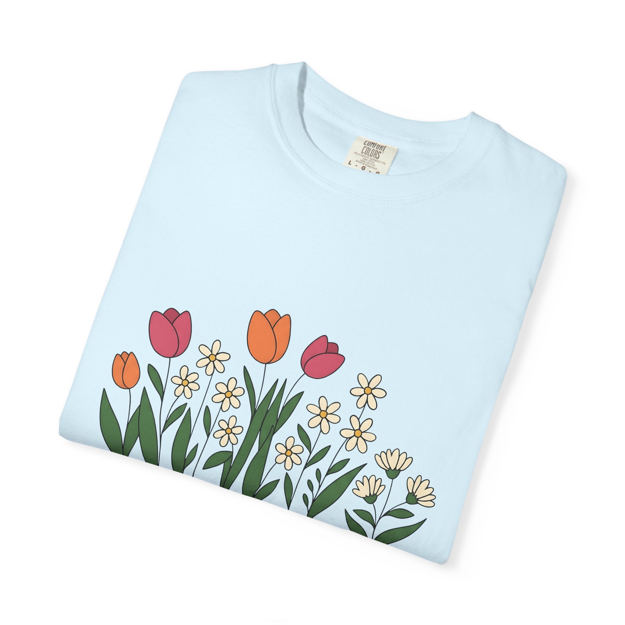 Flower Garden Shirt Teacher Floral Gift Women Hand Drawn Tee Garden T-Shirt Teacher Enthusiast Illustrated Tshirt Floral Design Minimalist
