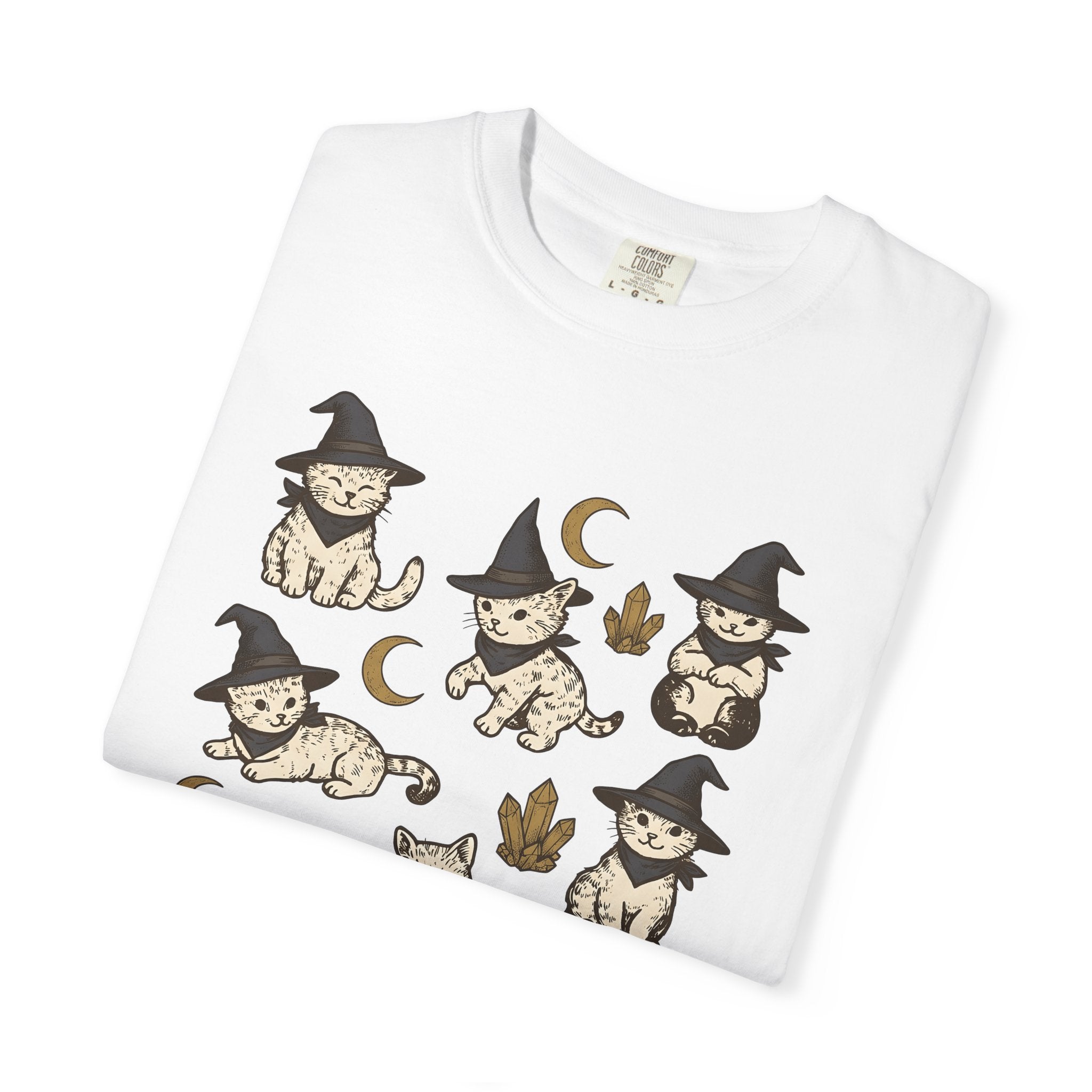 Magic Cat Shirt Cat Fall Gift Women Nostalgic Tee Kitten T-Shirt Cat Fan Feline Tshirt Autumn Graphic Doodle Lunar Tshirt