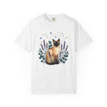 Siamese Cat Shirt Cat Astrology Gift Women Watercolor Tee Cat T-Shirt Cat Fan Zodiac Graphic Cat Boho Lavender Tshirt