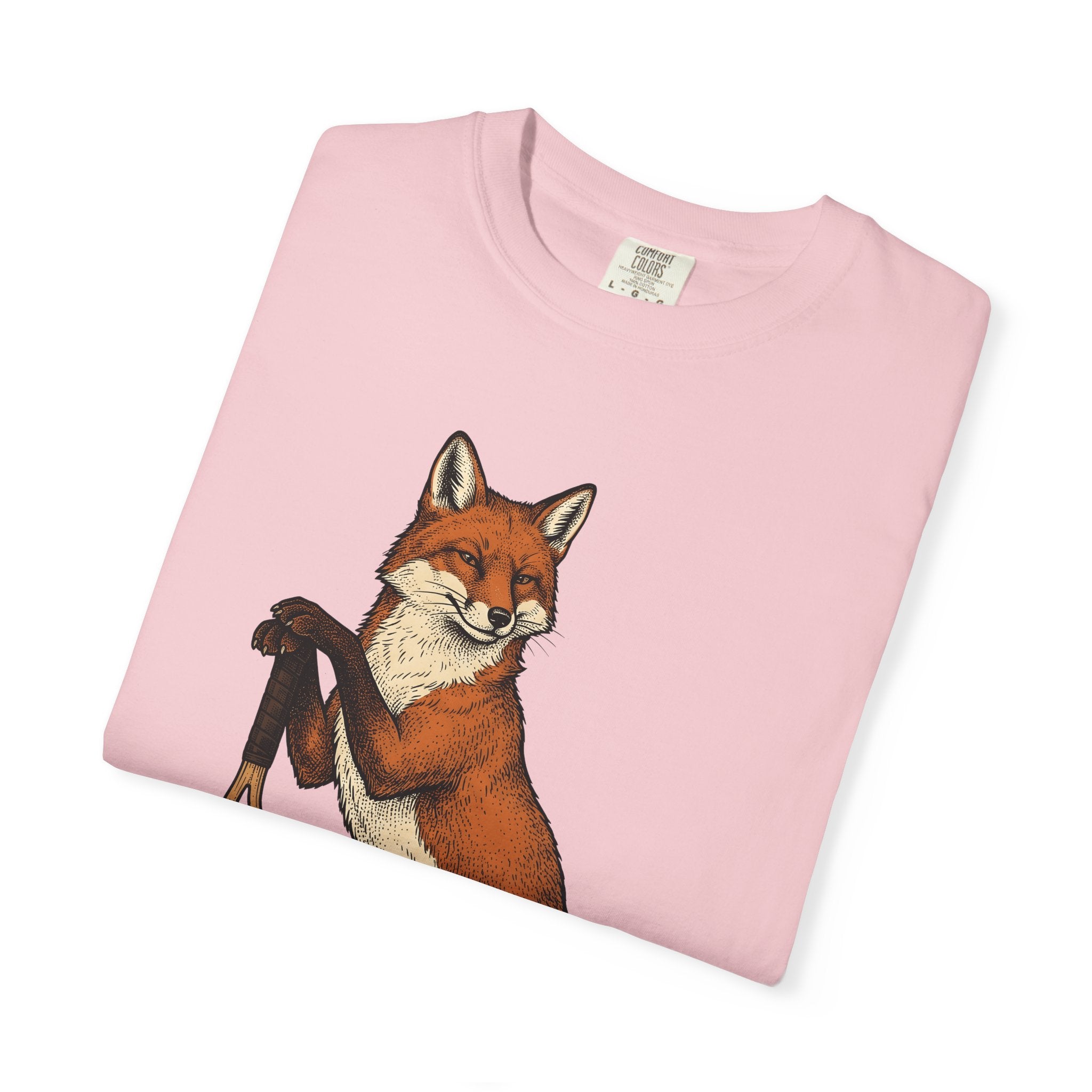 Fox Tennis Racquet Shirt Sports Fauna Gift Women Old School Tee Racquet T-Shirt Athlete Fan Racket Tshirt Wildlife Graphic Doodle Beast