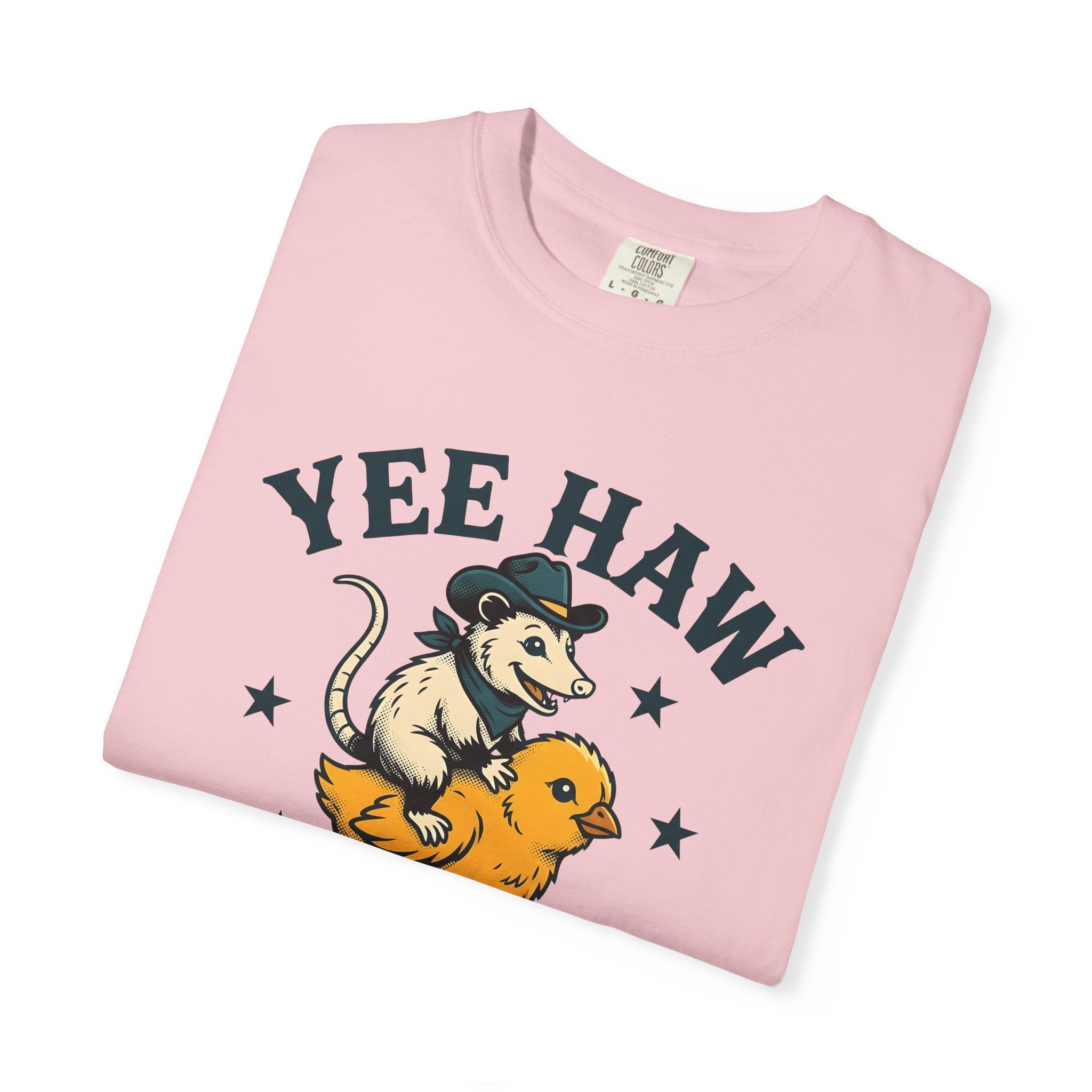 Cowboy Possum Chick Shirt Easter Western Gift Women Cartoon Tee Opossum T-Shirt Easter Bunny Fan Cartoonish Tshirt Rodeo Graphic Vintage