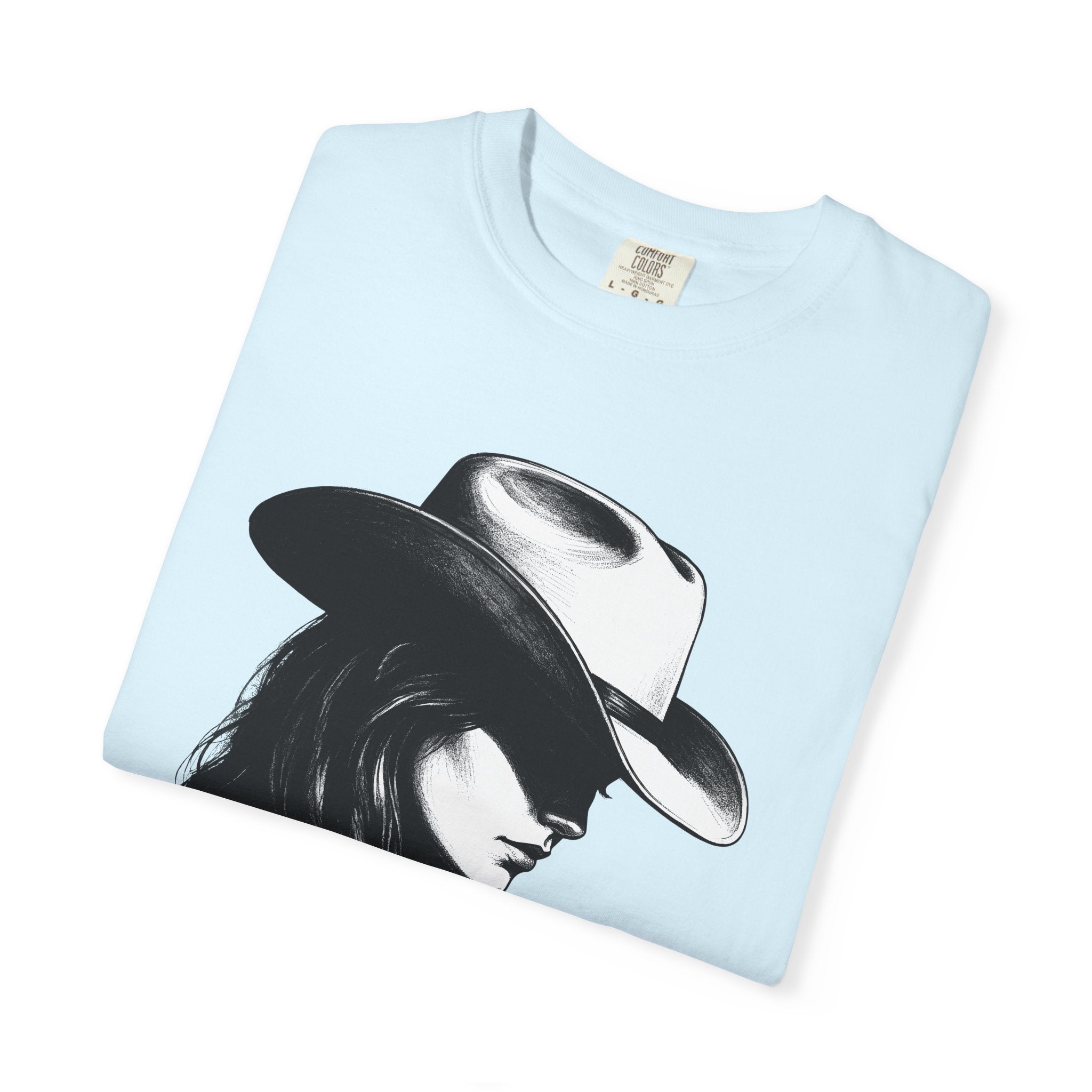 Cowgirl Portrait Shirt Cowgirl Agriculture Gift Women Cartoon Tee Cowgirl T-Shirt Rodeo Fan Western Tshirt Farm Graphic Country Hat Tshirt