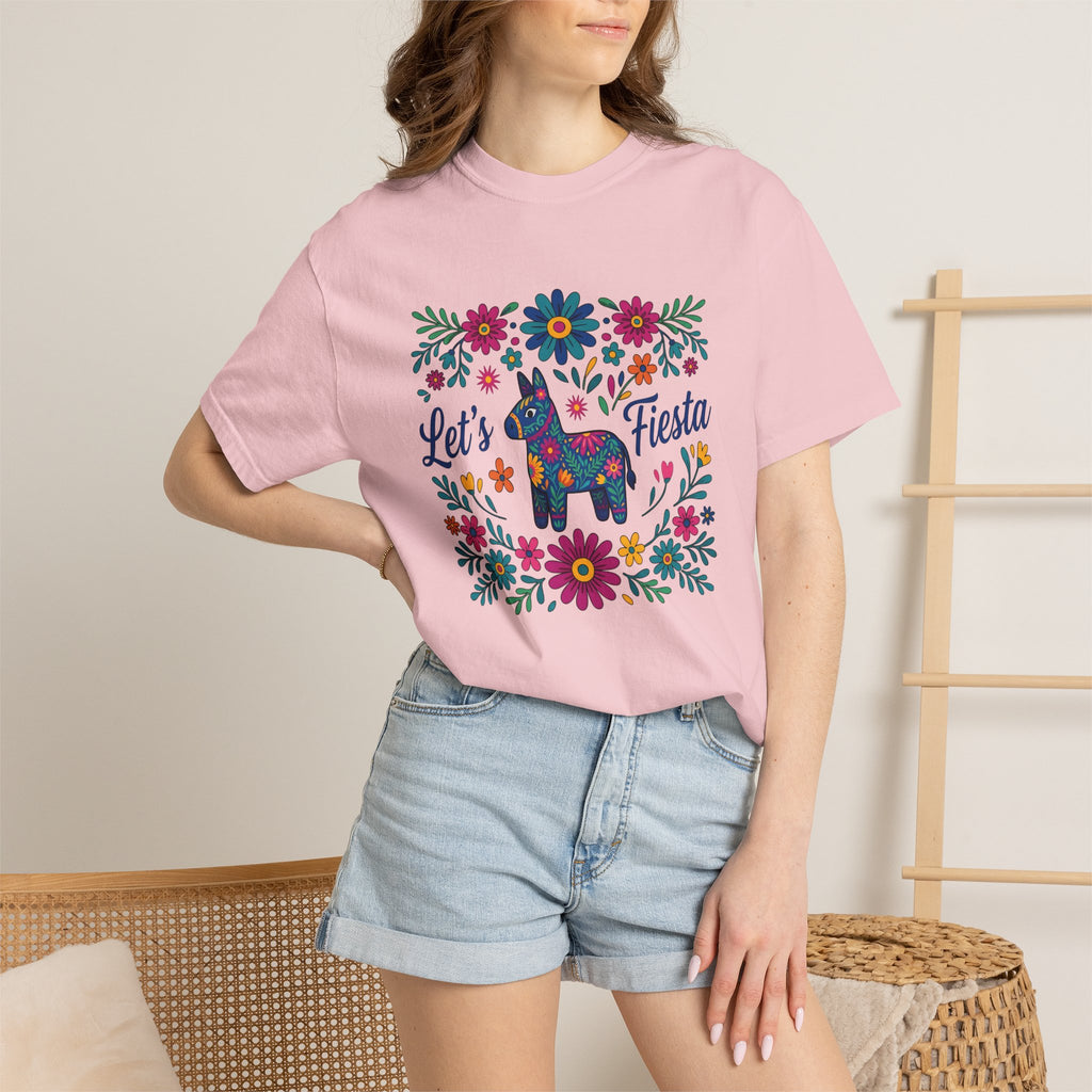 Mule Flower Shirt Fiesta Celebration Gift Women Traditional Tee Flower T-Shirt Party Fan Vintage Tshirt Festive Graphic Bold Bright Blossoms