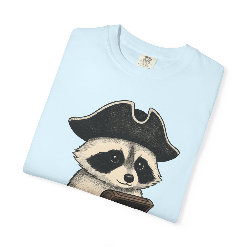 Raccoon Pirate Shirt Halloween Wildlife Gift Women Adorable Tee Trash Panda T-Shirt Horror Fan Cute Tshirt Animal Graphic Sketch Sweets