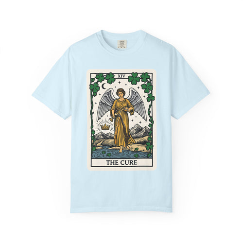 Angel Tarot Card Shirt St Patrick's Day Mystical Gift Women Vintage Tee Oracle Card T-Shirt Luck Fan Retro Tshirt Spiritual Graphic Hand
