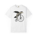 Crocodile Wings Bike Shirt Fantasy Wildlife Gift Women Retro Tee Alligator Bike T-Shirt Fantasy Fan Vintage Tshirt Wildlife Graphic Sketch