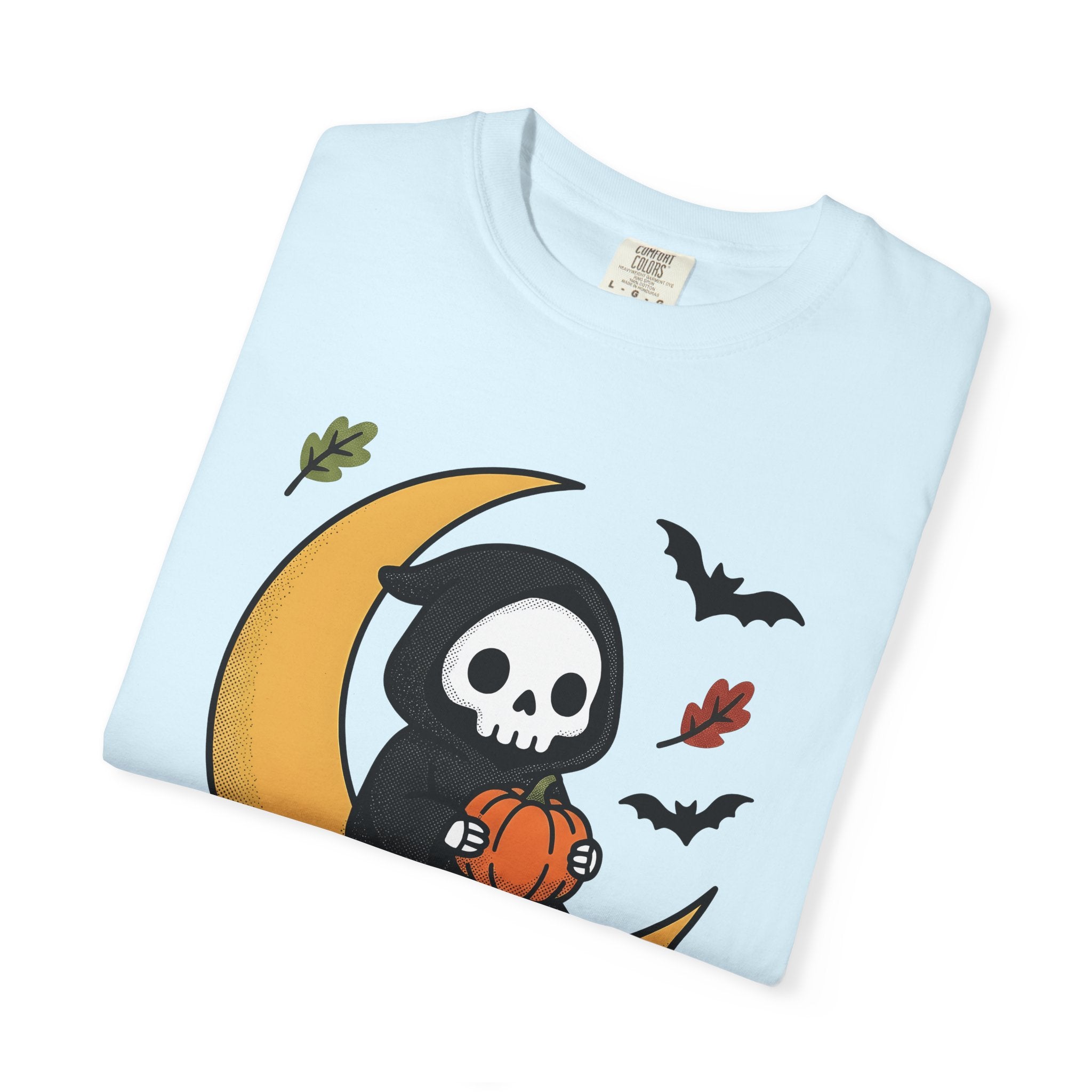 Reaper Character Shirt Halloween Horror Gift Women Playful Tee Grim Reaper T-Shirt Horror Fan Scary Graphic Spooky Animation Gourd Tshirt