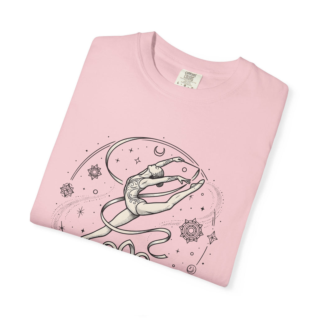 Rhythmic Gymnast Ribbon Shirt Sports Ballet Gift Women Sketch Tee Gymnastics T-Shirt Athlete Fan Drawing Graphic Illustration Tribal Floral