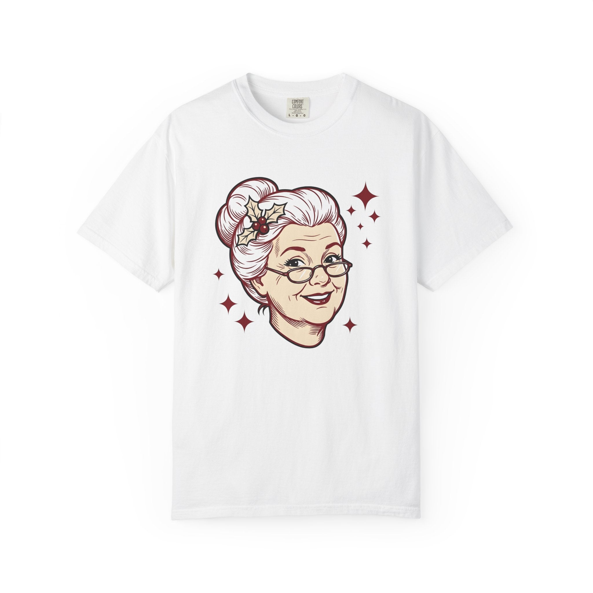 Mrs Claus Shirt Christmas Holiday Gift Women Cartoon Tee Santa Claus T-Shirt Christmas Fan Santa Tshirt Winter Graphic Vintage Holly Tshirt