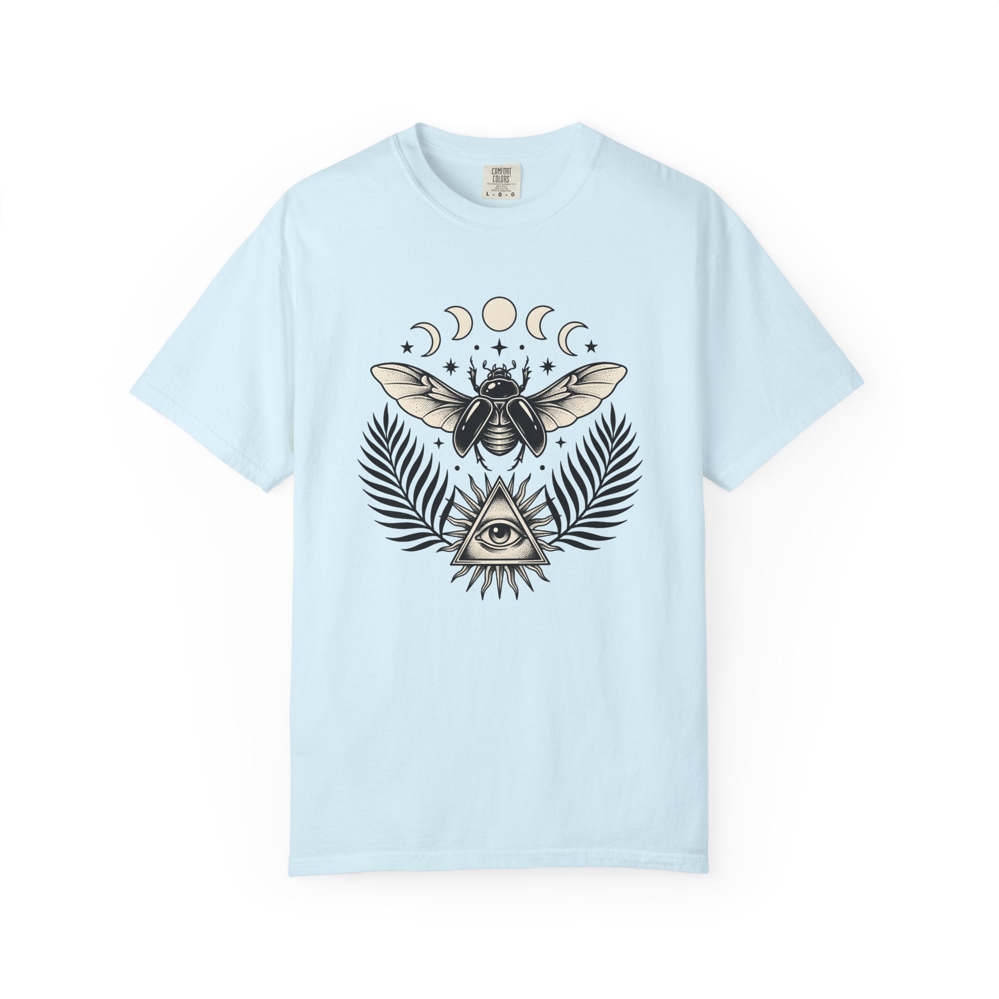 Beetle Bug Shirt Cottagecore Spiritual Gift Women Gypsy Tee Scarab T-Shirt Homesteader Enthusiast Bohemian Tshirt Mystical Graphic Retro