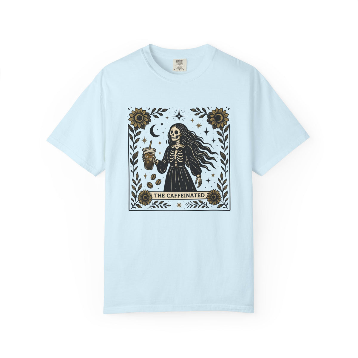 Skeleton Coffee Shirt Coffee Gothic Unisex Gift Boho Tee Coffee T-Shirt Coffee