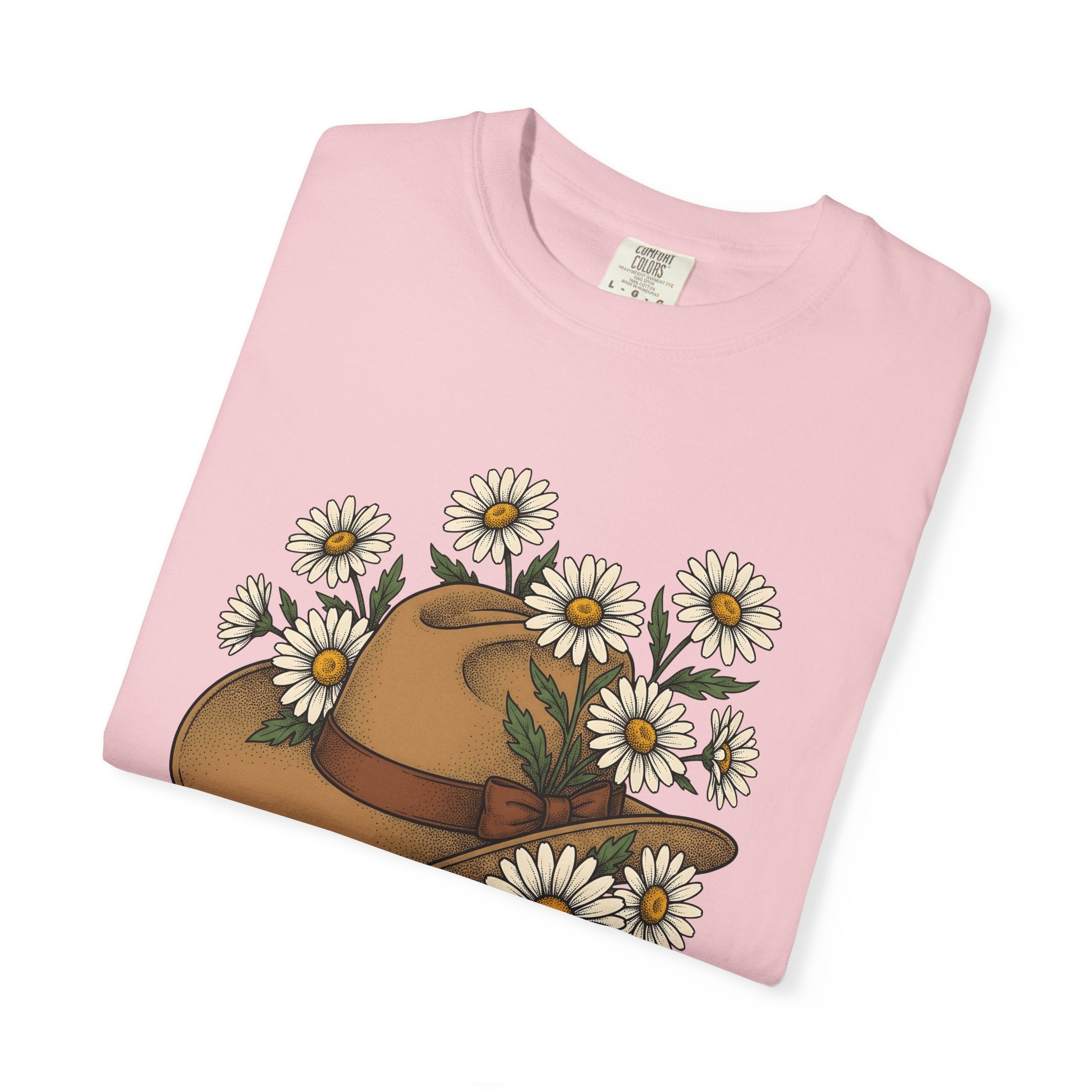 Cowboy Hat Shirt Cowgirl Flower Gift Women Folk Tee Stetson T-Shirt Rodeo Fan Country Tshirt Floral Graphic Antique Blossom Tshirt