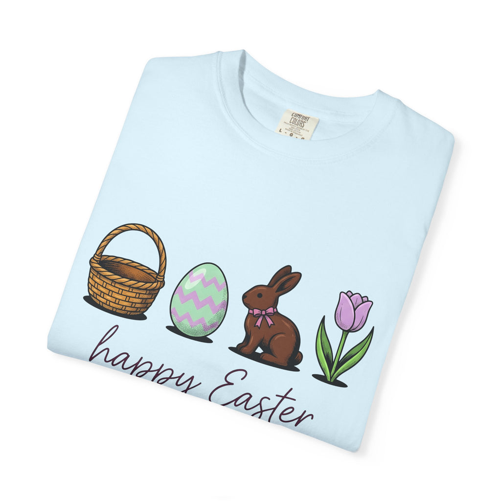 Easter Bunny Shirt Easter Spring Gift Women Cartoon Tee Bunny T-Shirt Easter Fan Toon Tshirt Floral Graphic Hand Drawn Easter Egg Tshirt