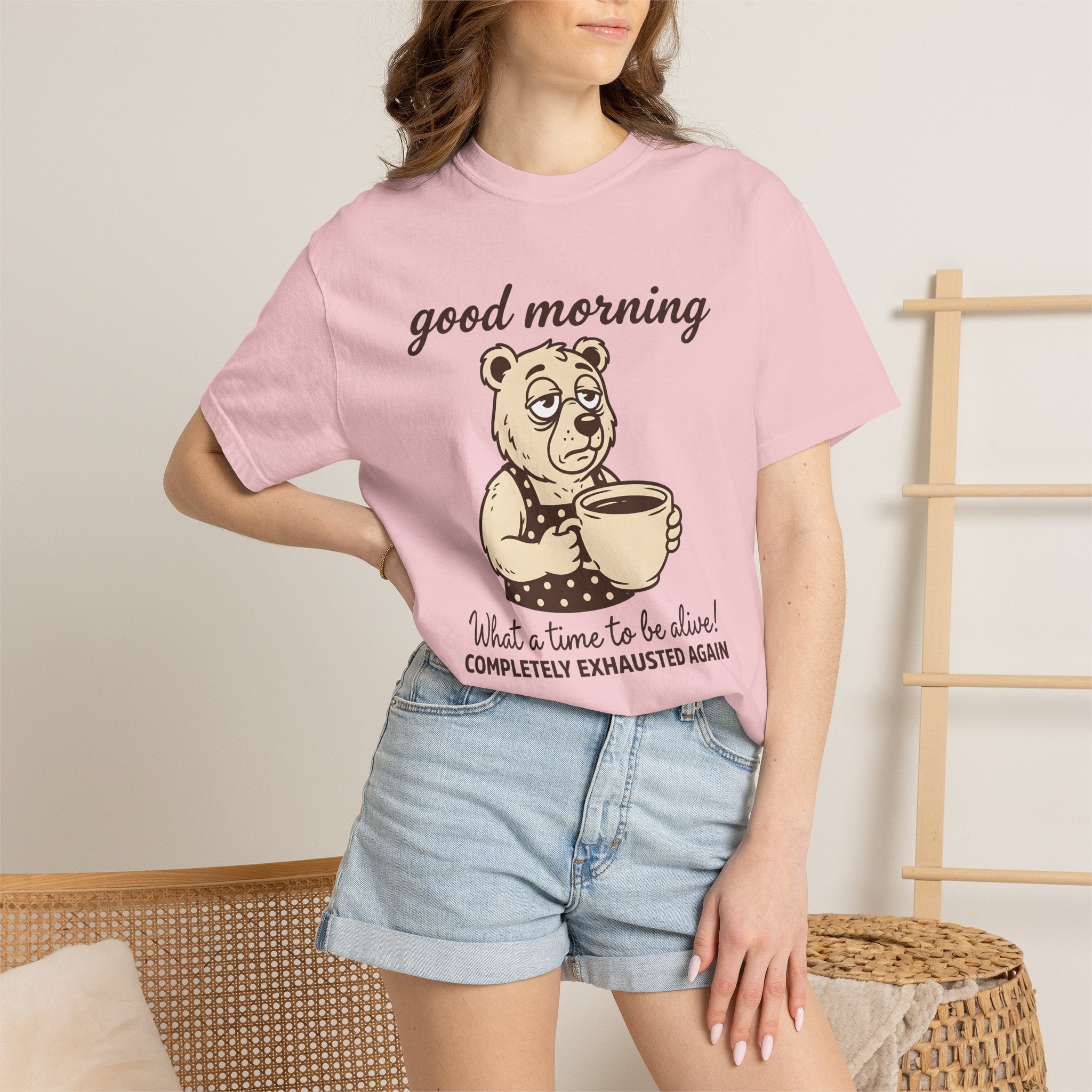 Sleepy Bear Java Shirt Funny Random Latte Gift Women Animation Tee Coffee T-Shirt Humor Fan Cartoon Tshirt Coffee Graphic Old School Mug