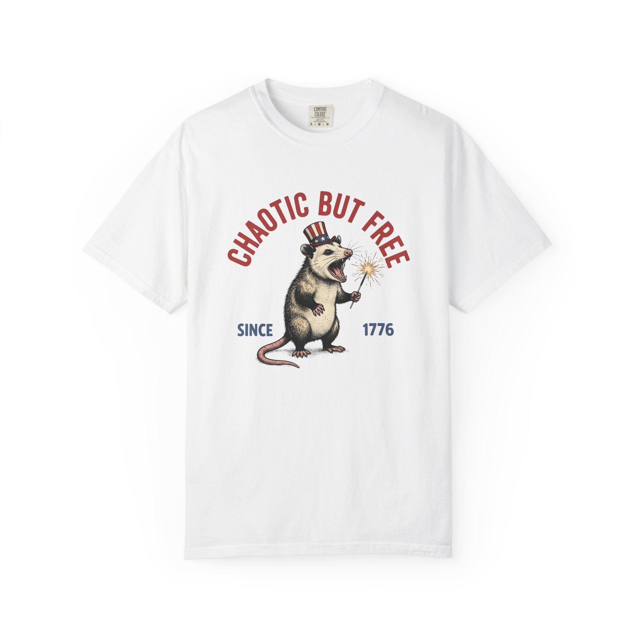 Opossum Sparkler Shirt America Fauna Gift Women Vintage Tee Possum T-Shirt American Fan Retro Tshirt Wildlife Graphic Sketch Cylinder Hat