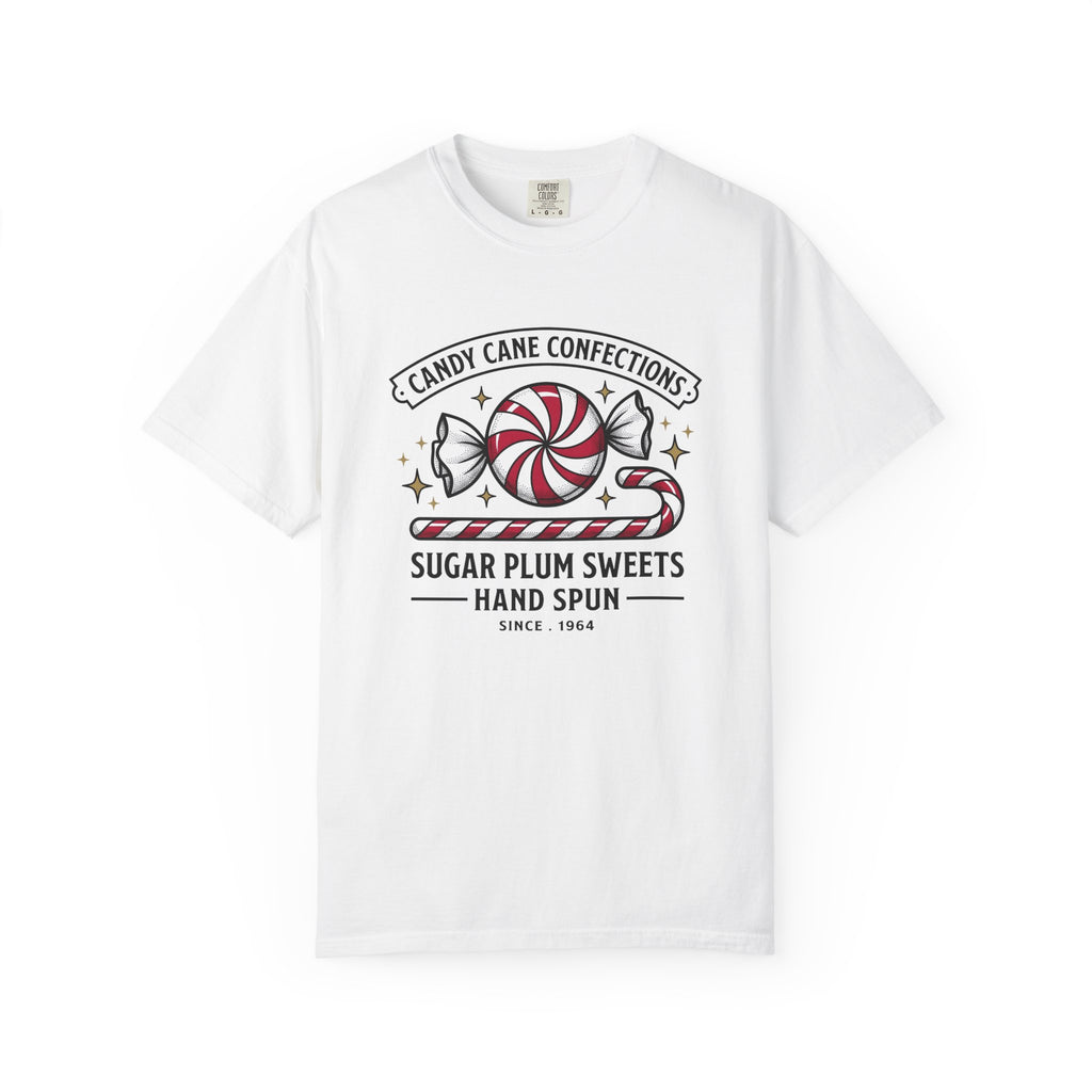 Candy Cane Shirt Christmas Food Gift Women Vintage Tee Striped Candy T-Shirt Xmas Fan Distressed Tshirt Foodie Graphic Retro Peppermint