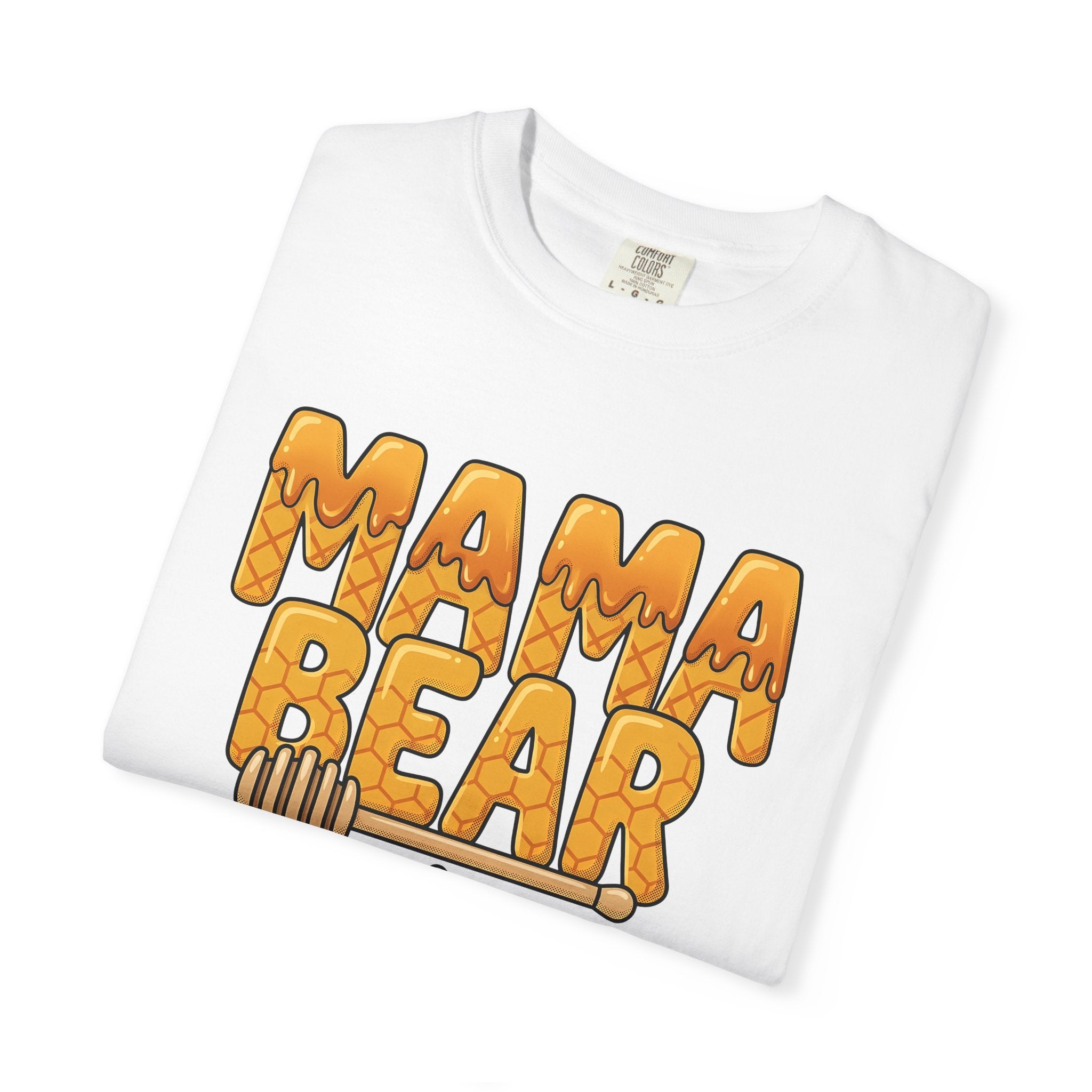 Honeycomb Text Shirt Moms Family Gift Women Cartoon Tee Honeycomb T-Shirt Motherhood Fan Comic Tshirt Clan Graphic Retro Bee Tshirt