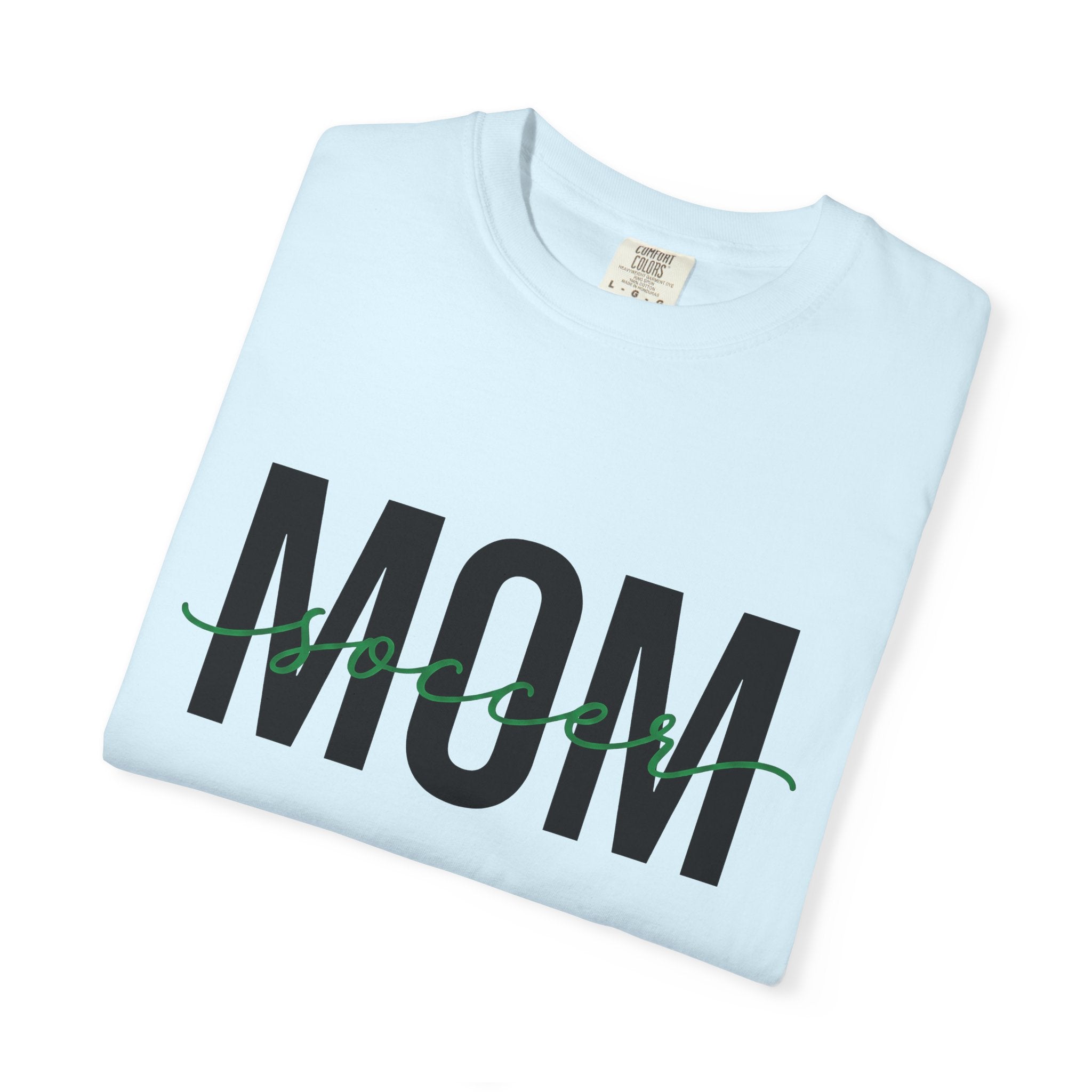 Mom Text Graphic Shirt Soccer Mom Family Gift Women Modern Tee Mom T-Shirt Soccer Fan Trendy Tshirt Family Graphic Minimalist Script Accent