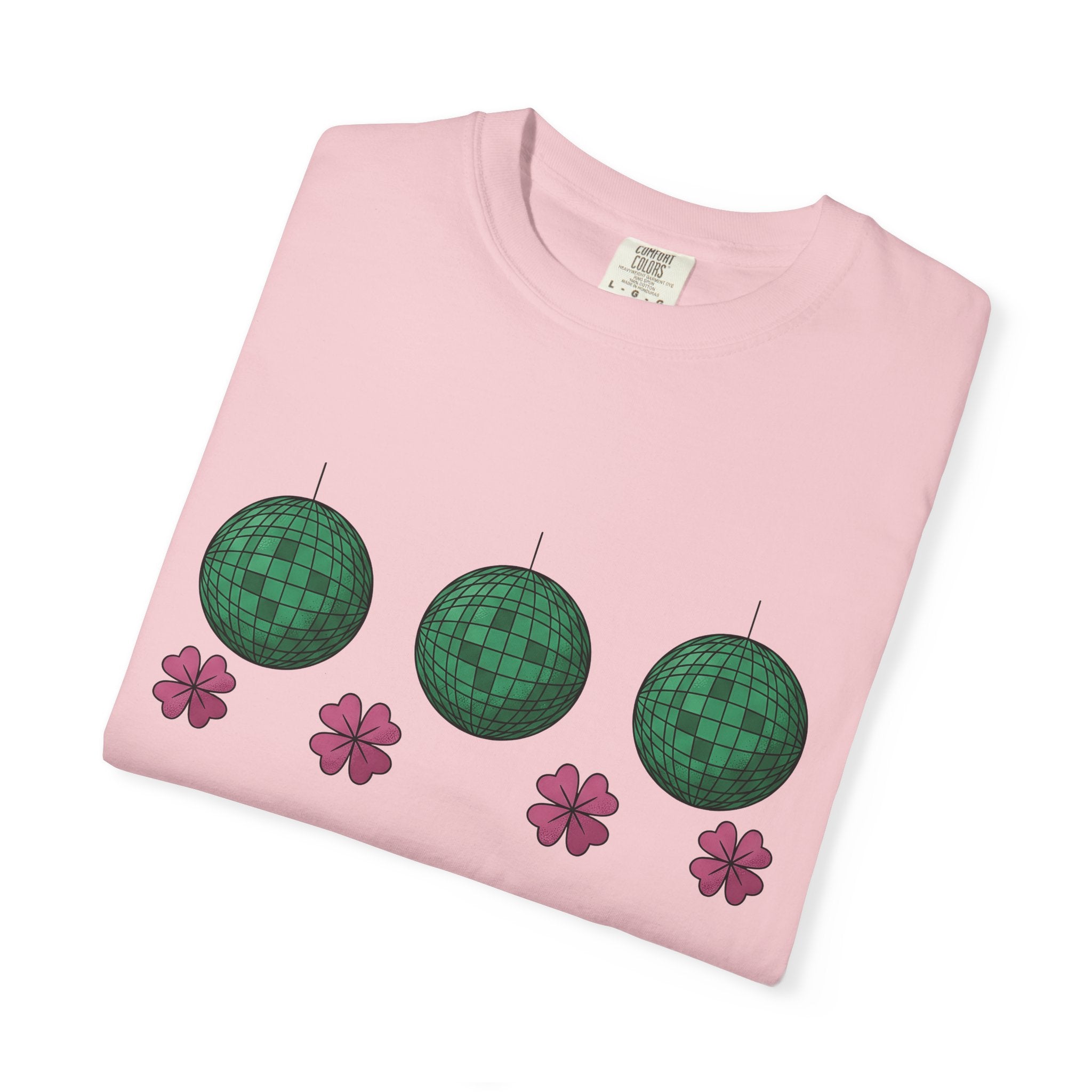 Party Ball Shirt St Patrick's Day Gathering Gift Women Cartoon Tee Disco Ball T-Shirt Shamrock Fan Comic Tshirt Party Graphic Modern Lucky