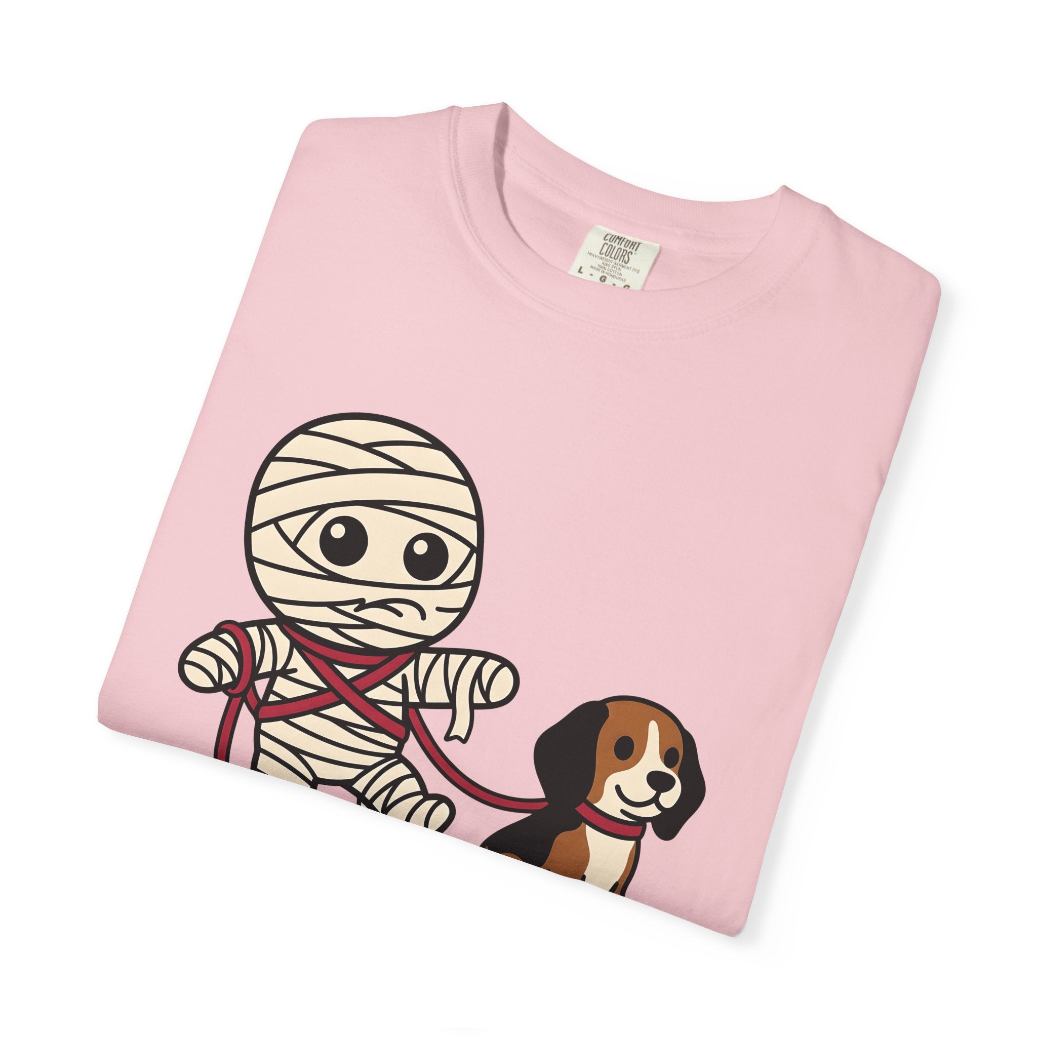 Wrapped Dog Shirt Dog Spooky Gift Women Adorable Tee Puppy T-Shirt Dog Fan Canine Tshirt Horror Graphic Comic Dog Lead Tshirt
