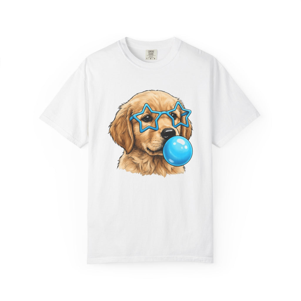 Golden Retriever Pet Shirt Dog Fun Gift Women Caricature Tee Retriever T-Shirt Dog Fan Cartoon Tshirt Funny Graphic Line Art Eyewear Tshirt