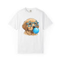Golden Retriever Pet Shirt Dog Fun Gift Women Caricature Tee Retriever T-Shirt Dog Fan Cartoon Tshirt Funny Graphic Line Art Eyewear Tshirt
