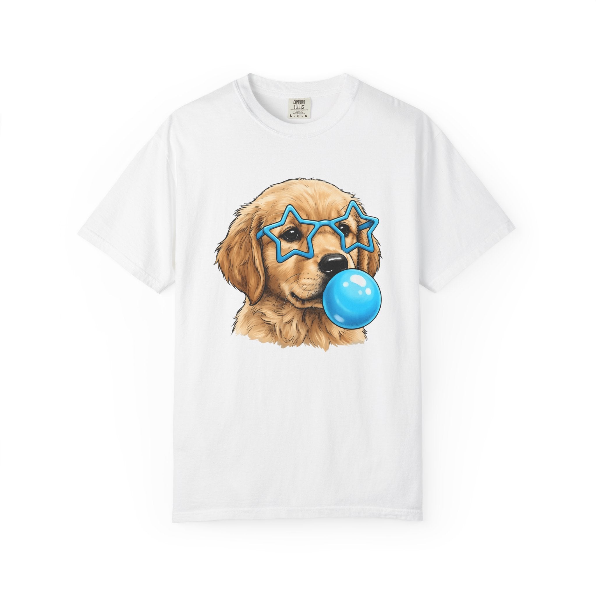 Golden Retriever Pet Shirt Dog Fun Gift Women Caricature Tee Retriever T-Shirt Dog Fan Cartoon Tshirt Funny Graphic Line Art Eyewear Tshirt