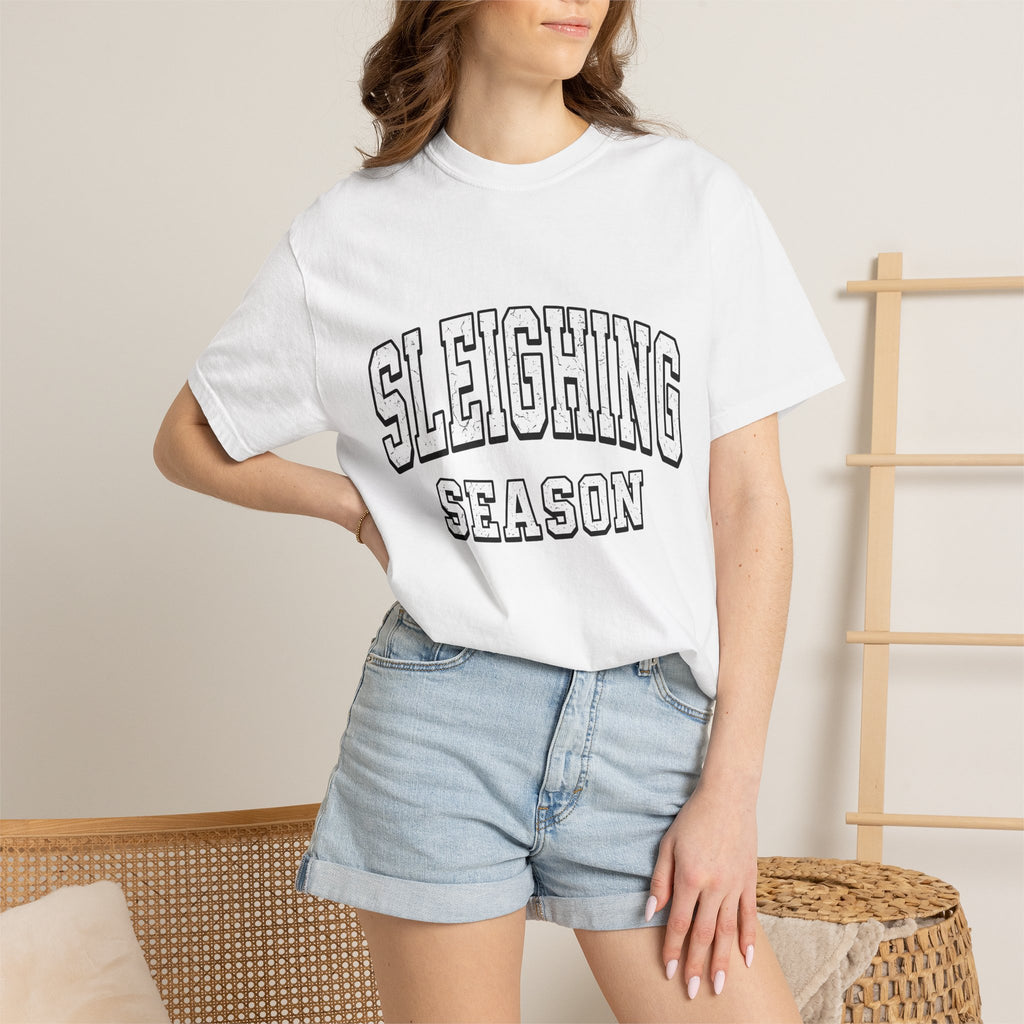 Varsity Font Shirt Christmas Celebration Gift Women Hand Drawn Tee Lettering T-Shirt Xmas Fan Typography Tshirt Party Graphic Vintage Arched