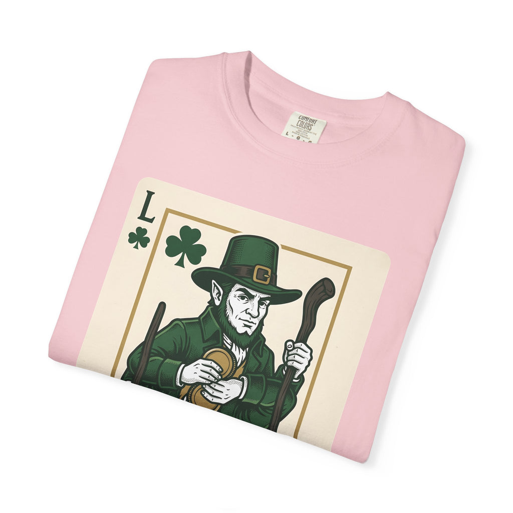 Leprechaun Playing Card Shirt St Patrick's Day Casino Gift Women Antique Tee Lucky Card T-Shirt Shamrock Fan Vintage Tshirt Poker Graphic