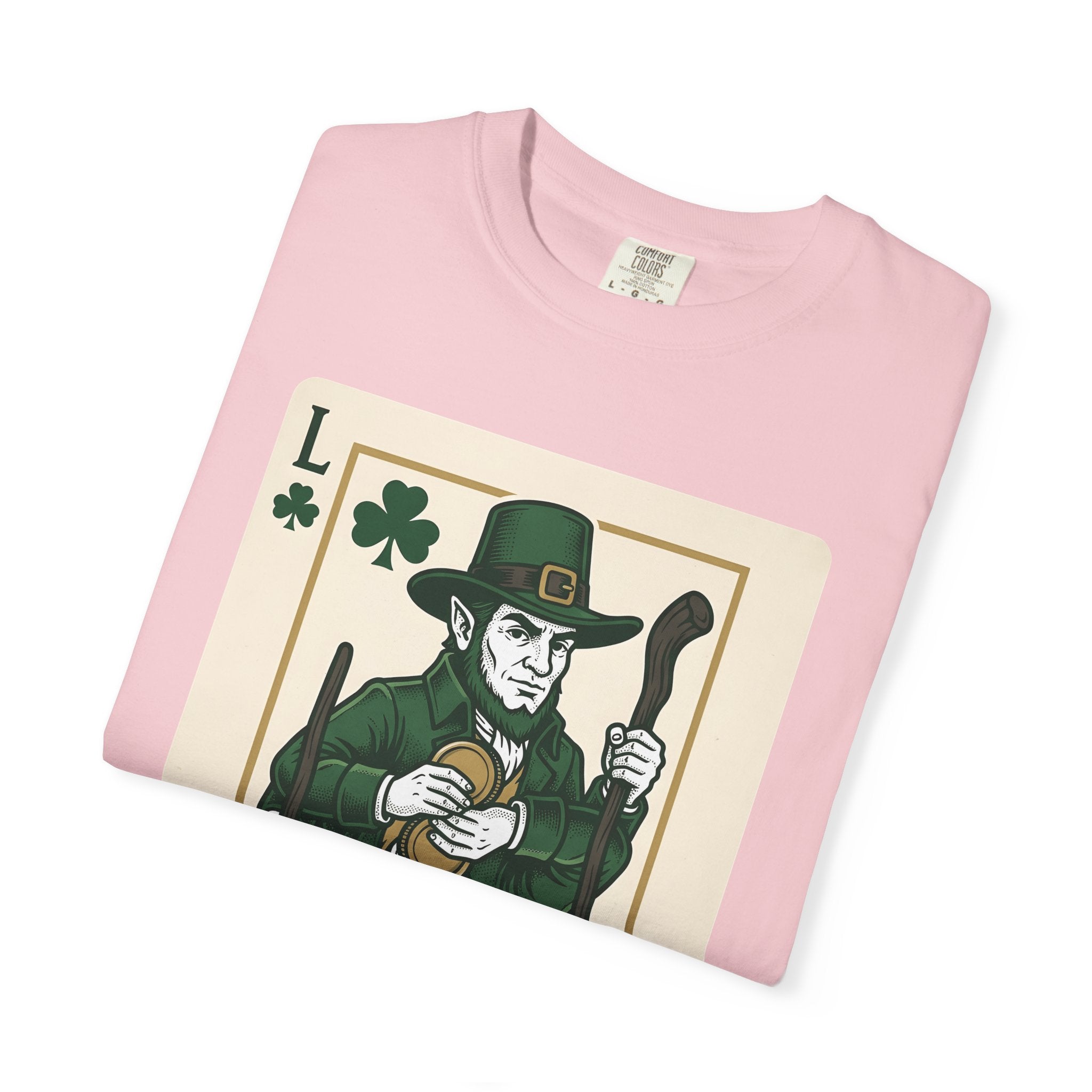 Leprechaun Playing Card Shirt St Patrick's Day Casino Gift Women Antique Tee Lucky Card T-Shirt Shamrock Fan Vintage Tshirt Poker Graphic