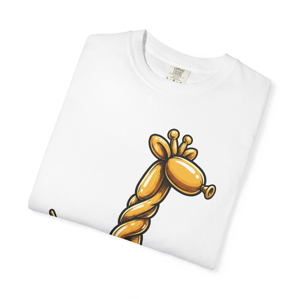 Balloon Giraffe Shirt Cute Pet Gift Women Comic Tee Giraffe T-Shirt Adorable Fan Cartoon Tshirt Animal Graphic Retro Creature Tshirt