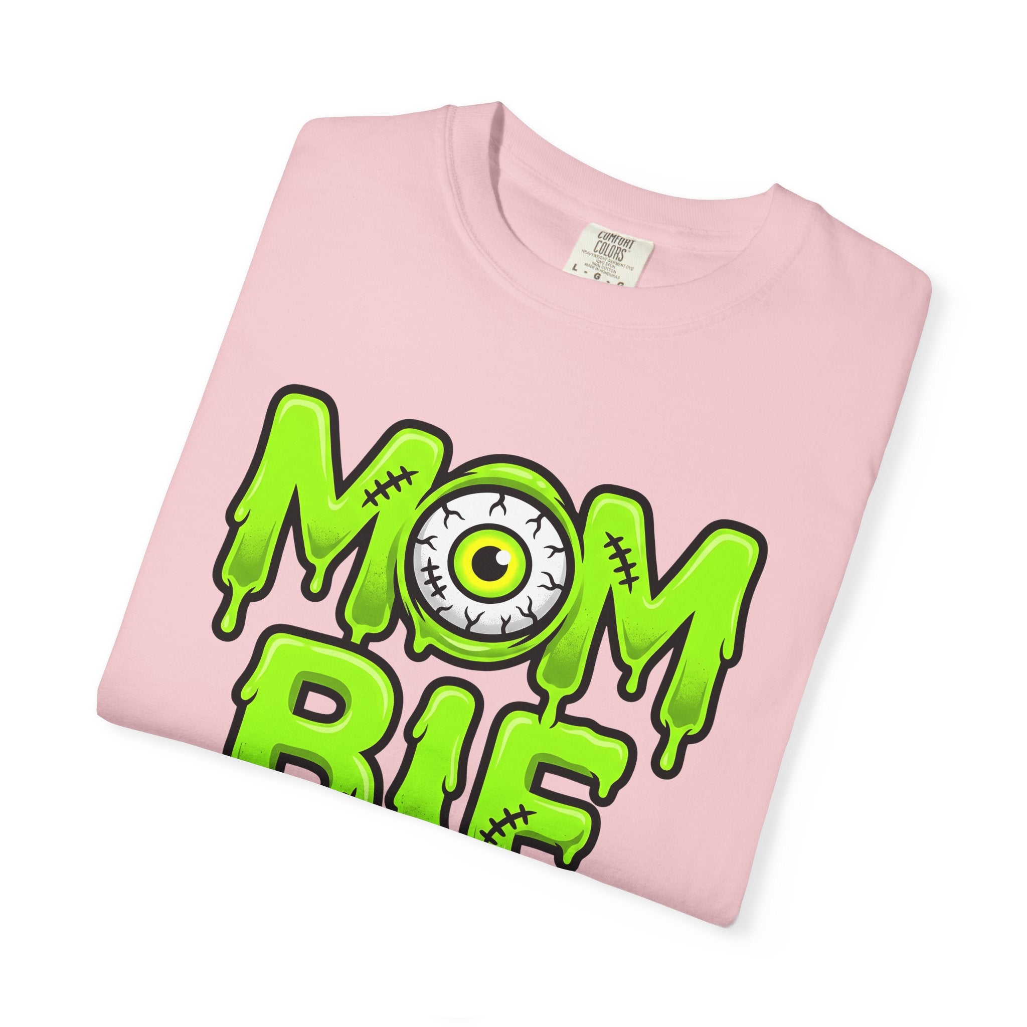 Undead Illustration Shirt Moms Fall Gift Women Comic Tee Zombie T-Shirt Mom Fan Cartoon Tshirt Autumn Graphic Thick Lines Eye Tshirt
