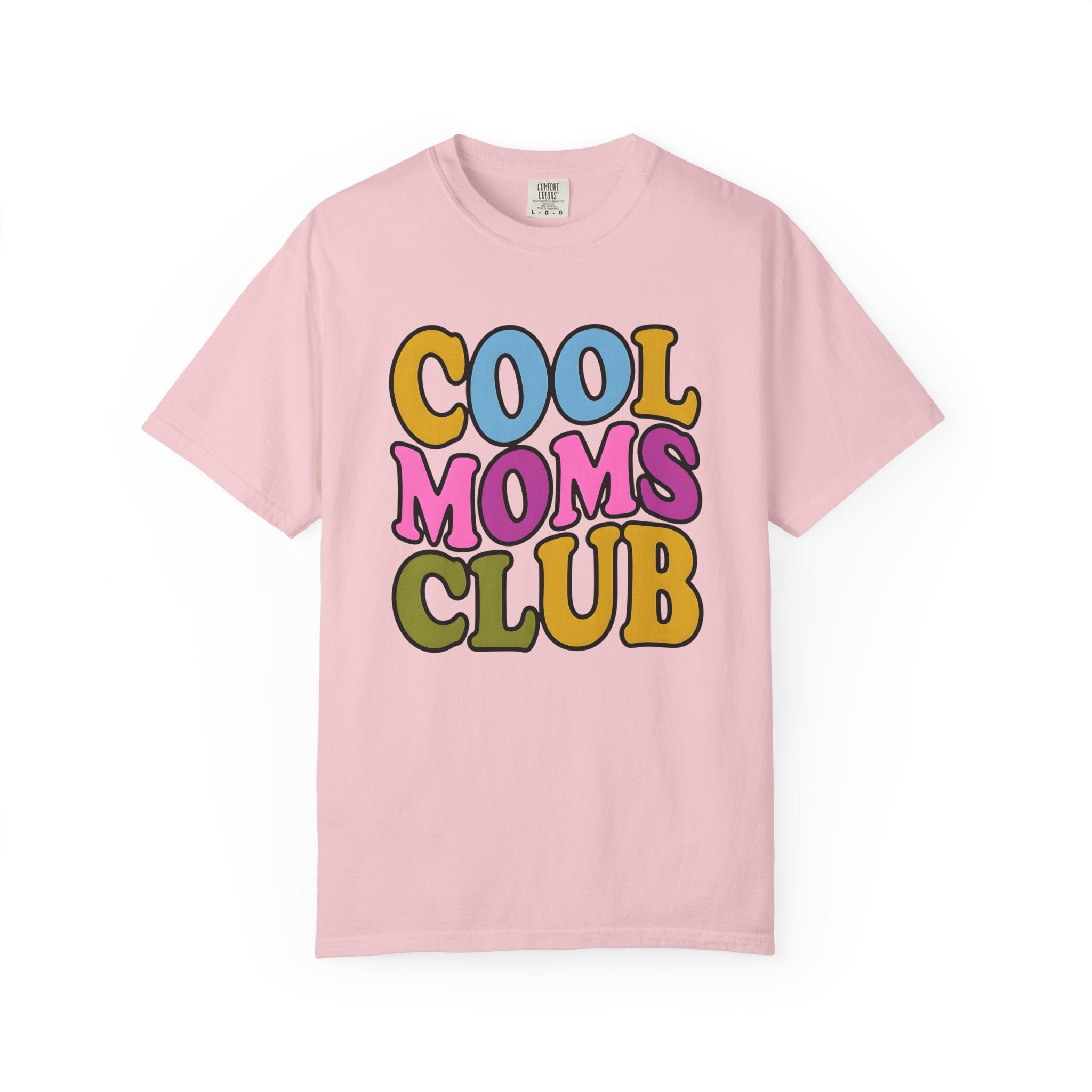 Bold Retro Text Shirt Moms Family Gift Women Colorful Tee Typography T-Shirt Motherhood Fan Artistic Tshirt Clan Graphic Vintage Club Theme