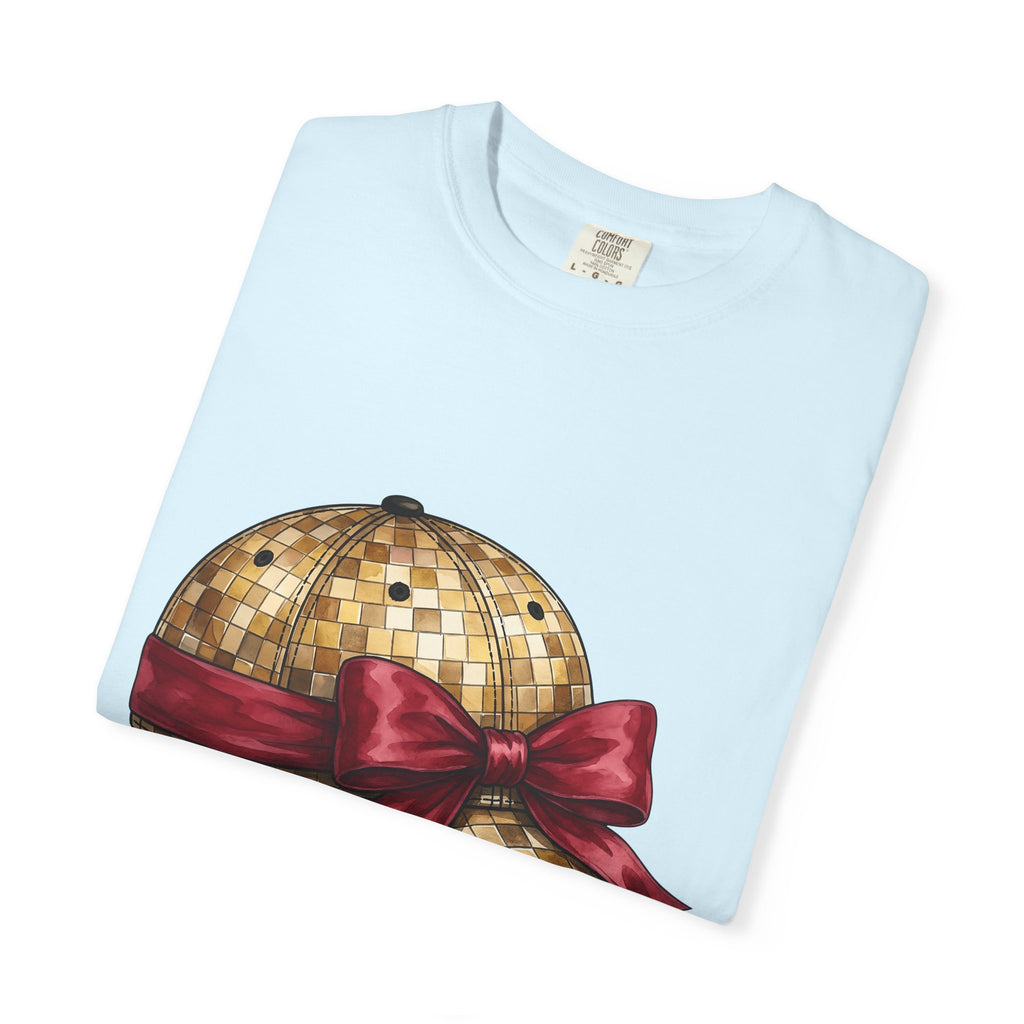 Sequin Cap Shirt Moms Fashion Gift Women Watercolor Tee Glamour Cap T-Shirt Motherhood Fan Painted Tshirt Style Graphic Hand Drawn Bow