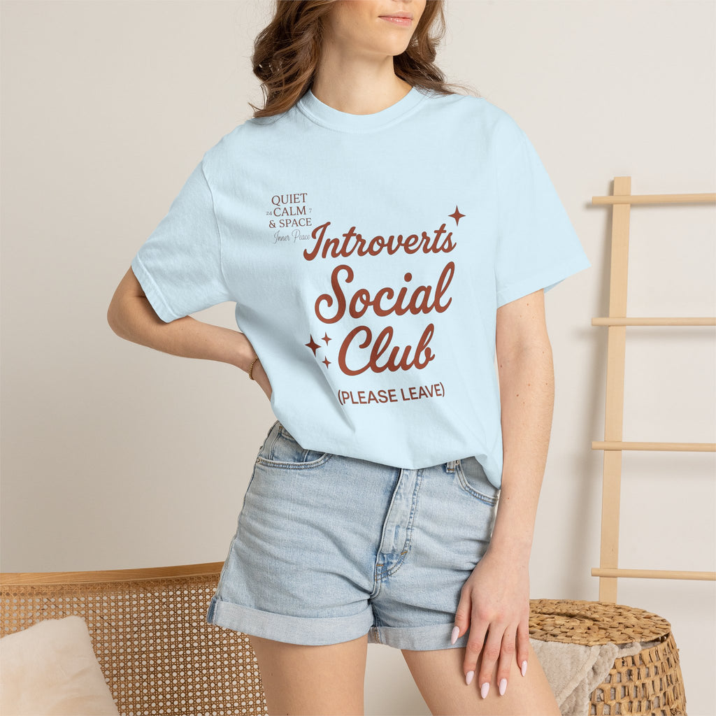 Vintage Lettering Shirt Introvert Joke Gift Women Rustic Tee Typography T-Shirt Introvert Fan Distressed Tshirt Pun Graphic Simple Sparkles