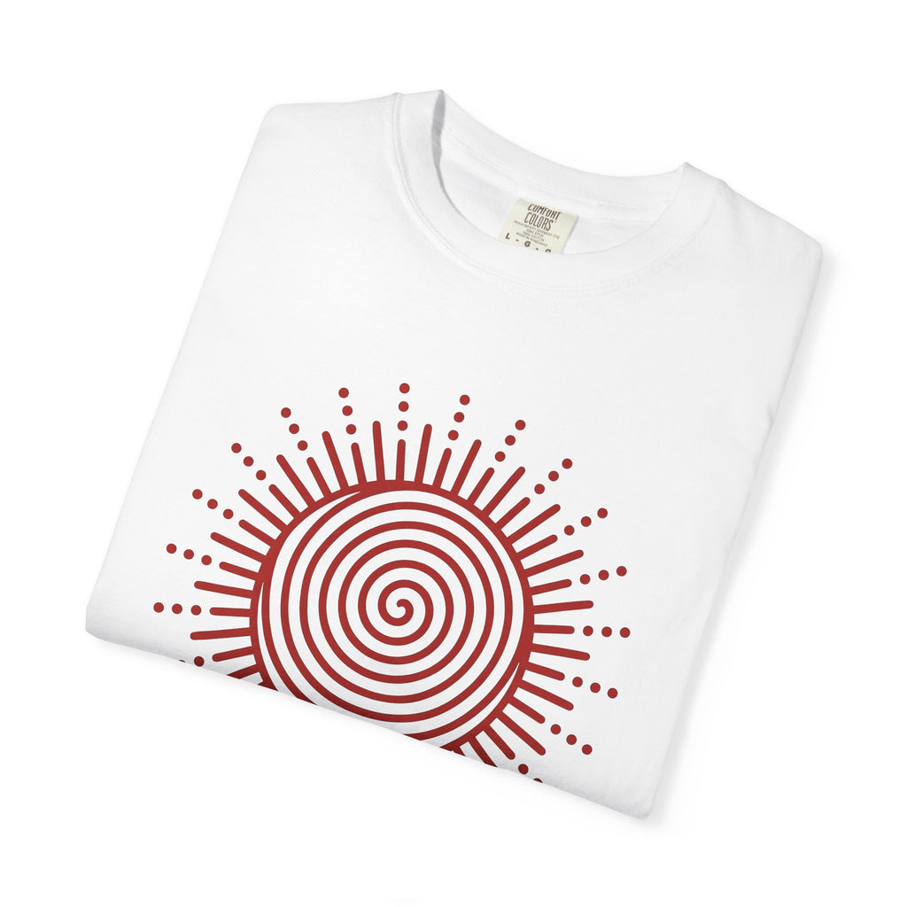 Sun Curve Shirt Boho Pattern Gift Women Tribal Tee Solar T-Shirt Bohemian Fan Ethnic Tshirt Design Graphic Clean Spots Tshirt