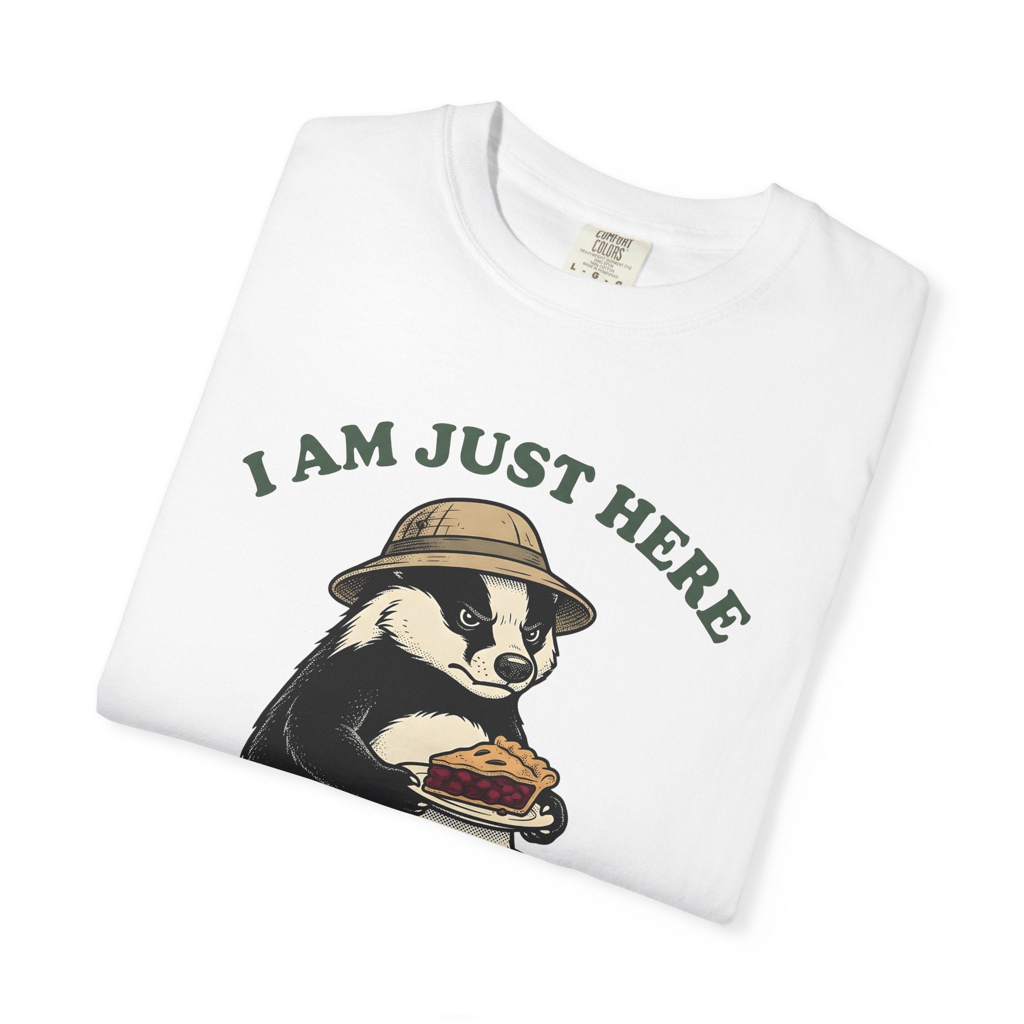 Badger Cake Shirt Desserts Critters Gift Women Heritage Tee Cake T-Shirt Pastry Fan Vintage Tshirt Animal Graphic Outline Pith Helmet Tshirt