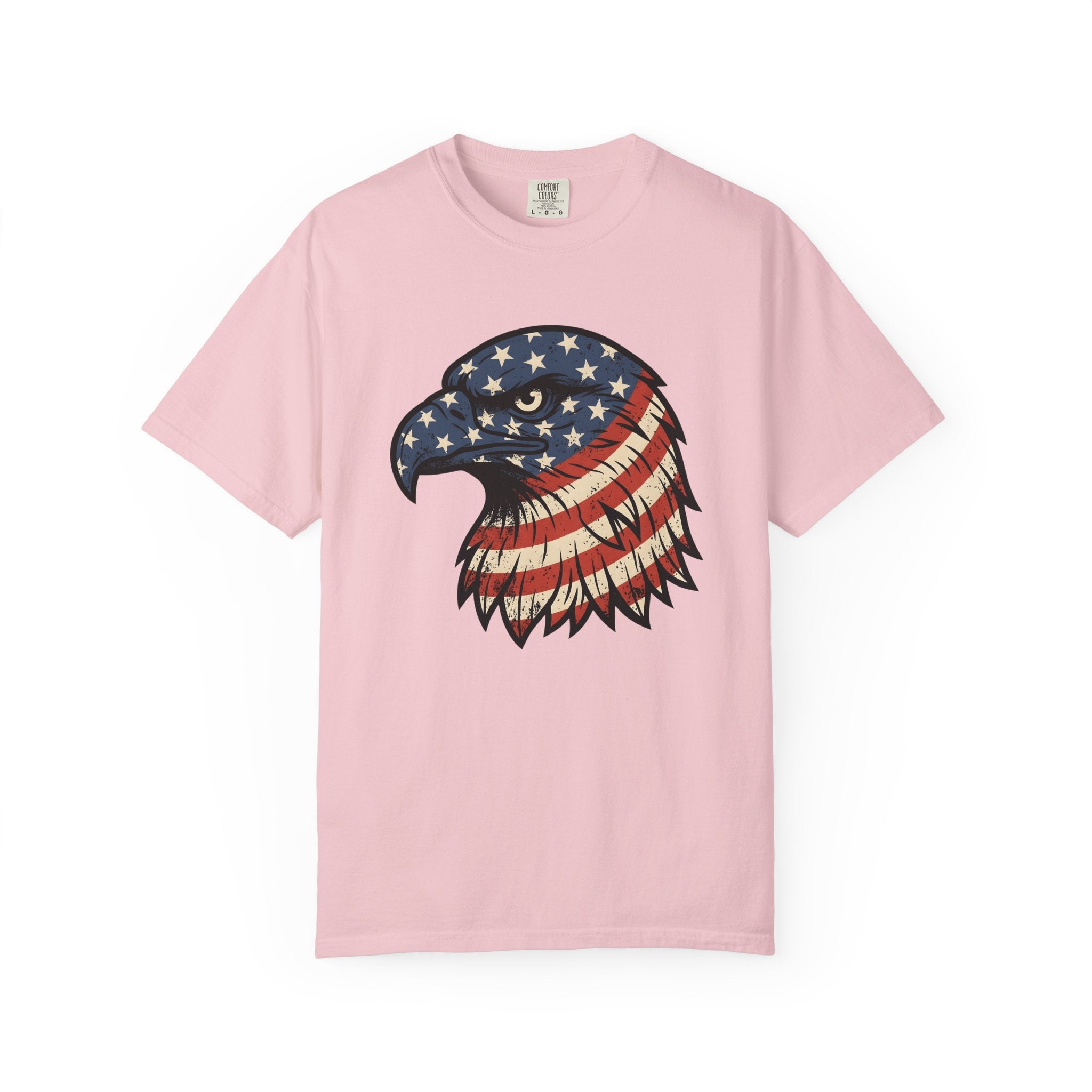 Bald Eagle Shirt America Flag Gift Women Patriotic Tee Eagle T-Shirt American Enthusiast Banner Graphic Tshirt Retro Stars Tshirt