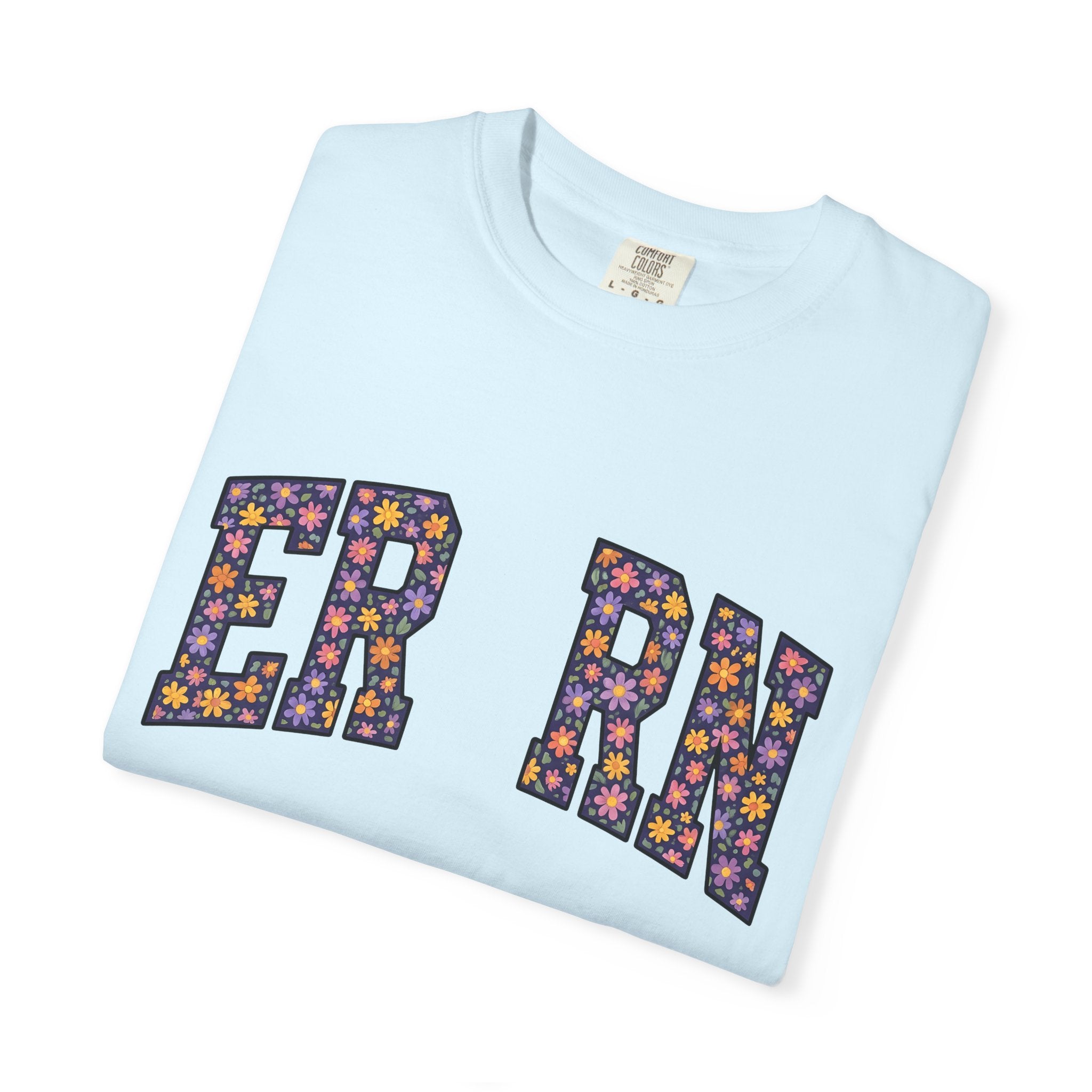Flower Monogram Shirt Nurses Gratitude Gift Women Strong Tee Initial T-Shirt Nurse Enthusiast Bold Tshirt Appreciation Graphic Vintage