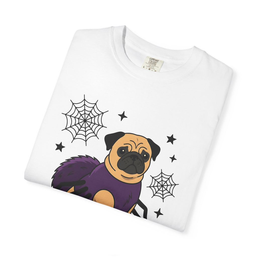 Pug Spider Suit Shirt Dog Halloween Costume Gift Women Animated Tee Spider Costume T-Shirt Dog Fan Cartoon Tshirt Costume Graphic Anime
