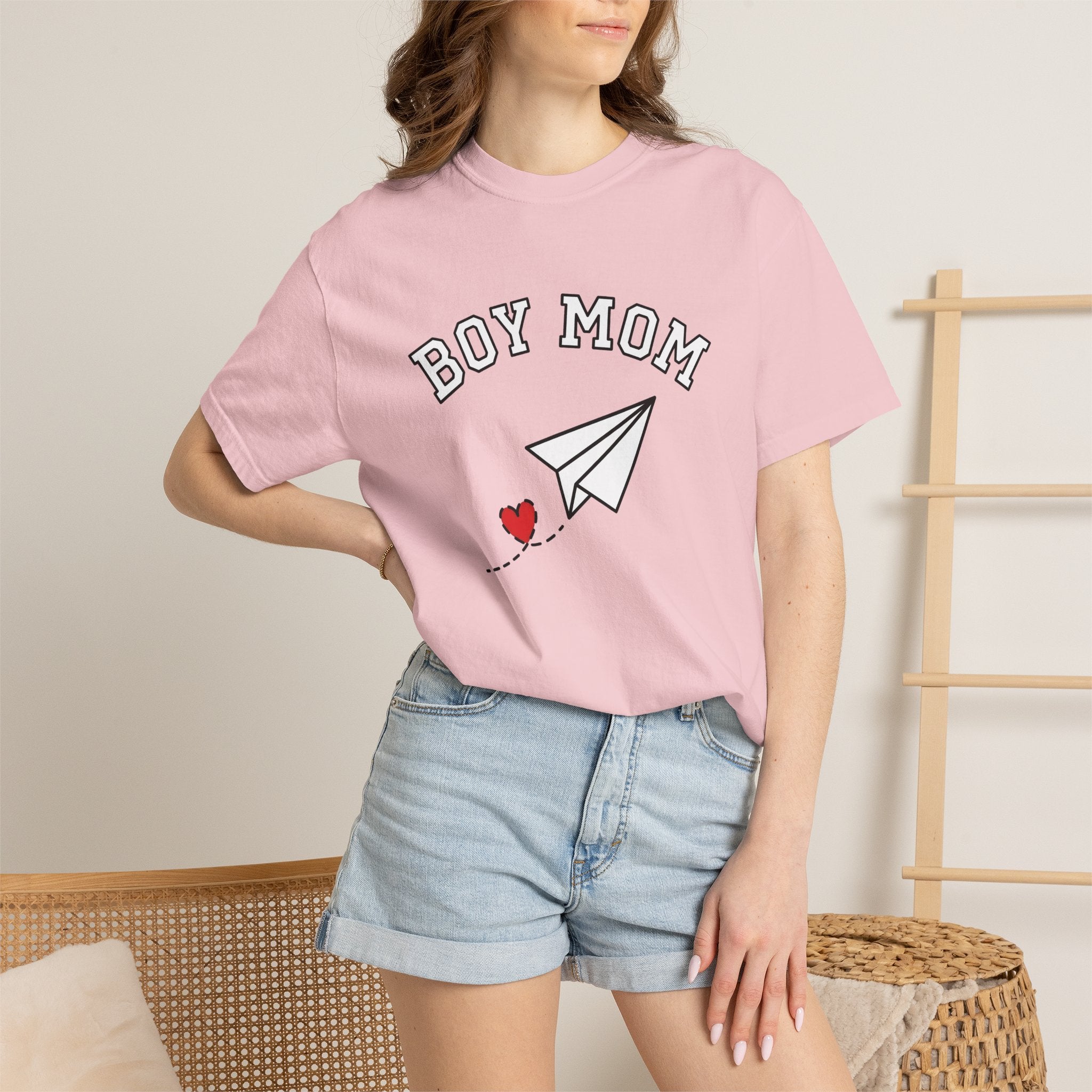 Folding Plane Shirt Moms Kin Gift Women Contemporary Tee Paper Plane T-Shirt Motherhood Fan Modern Tshirt Family Graphic Plain Affection