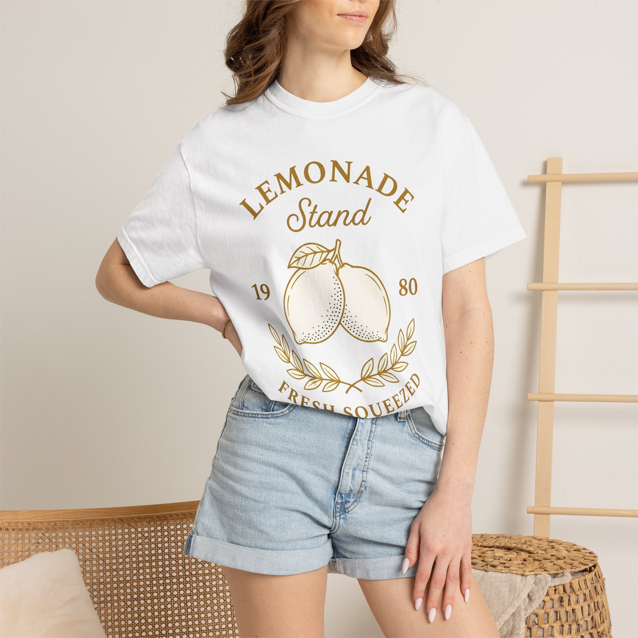 Lemon Citrus Shirt Drinks Vacation Gift Women Retro Tee Citrus T-Shirt Beverage Fan Vintage Tshirt Holiday Graphic Simple Olive Branch
